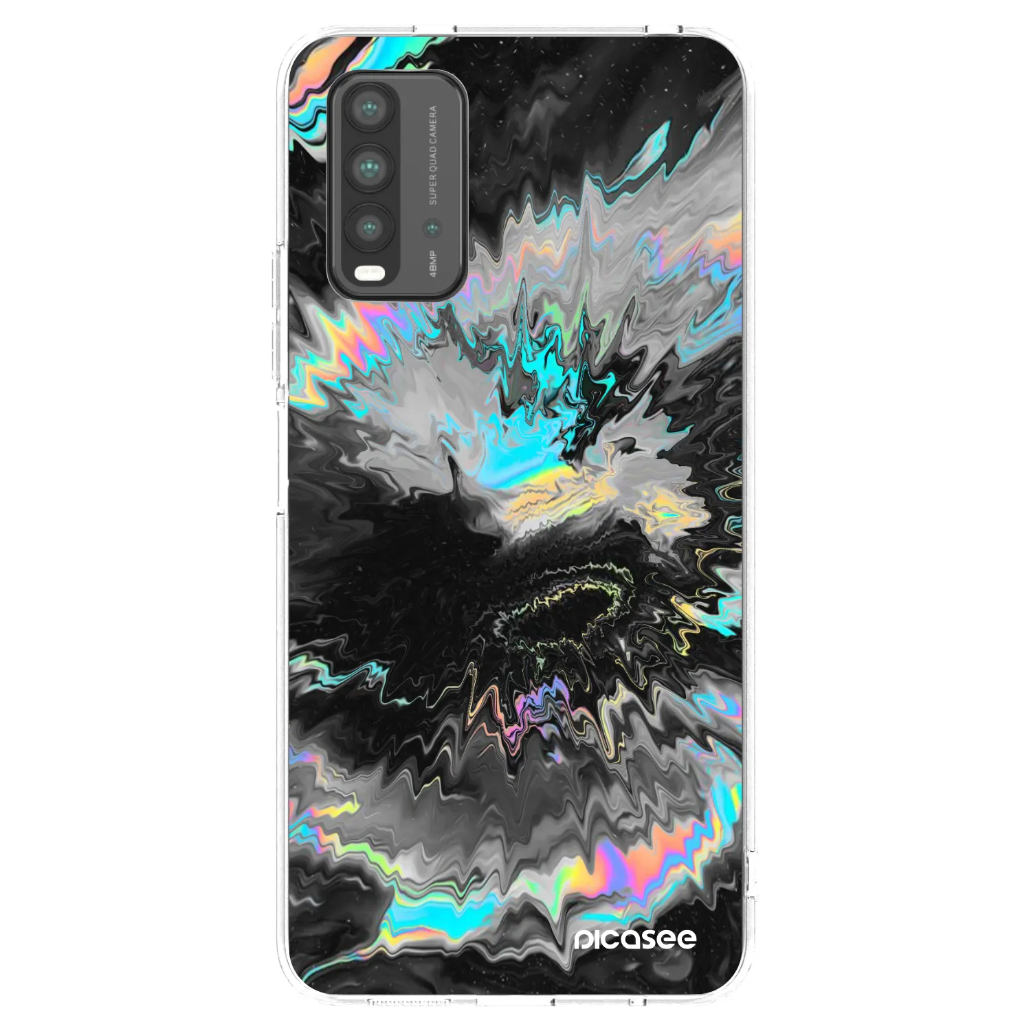 Picasee Μαύρη θήκη σιλικόνης για Xiaomi Redmi 9T - Magnetic