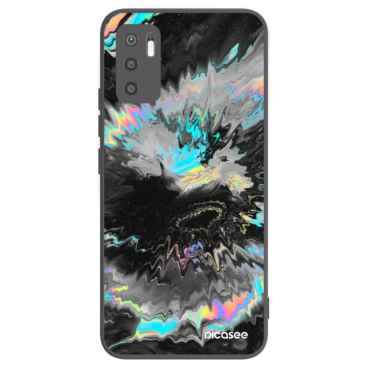 Picasee Μαύρη θήκη σιλικόνης για Xiaomi Redmi Note 10 5G - Magnetic