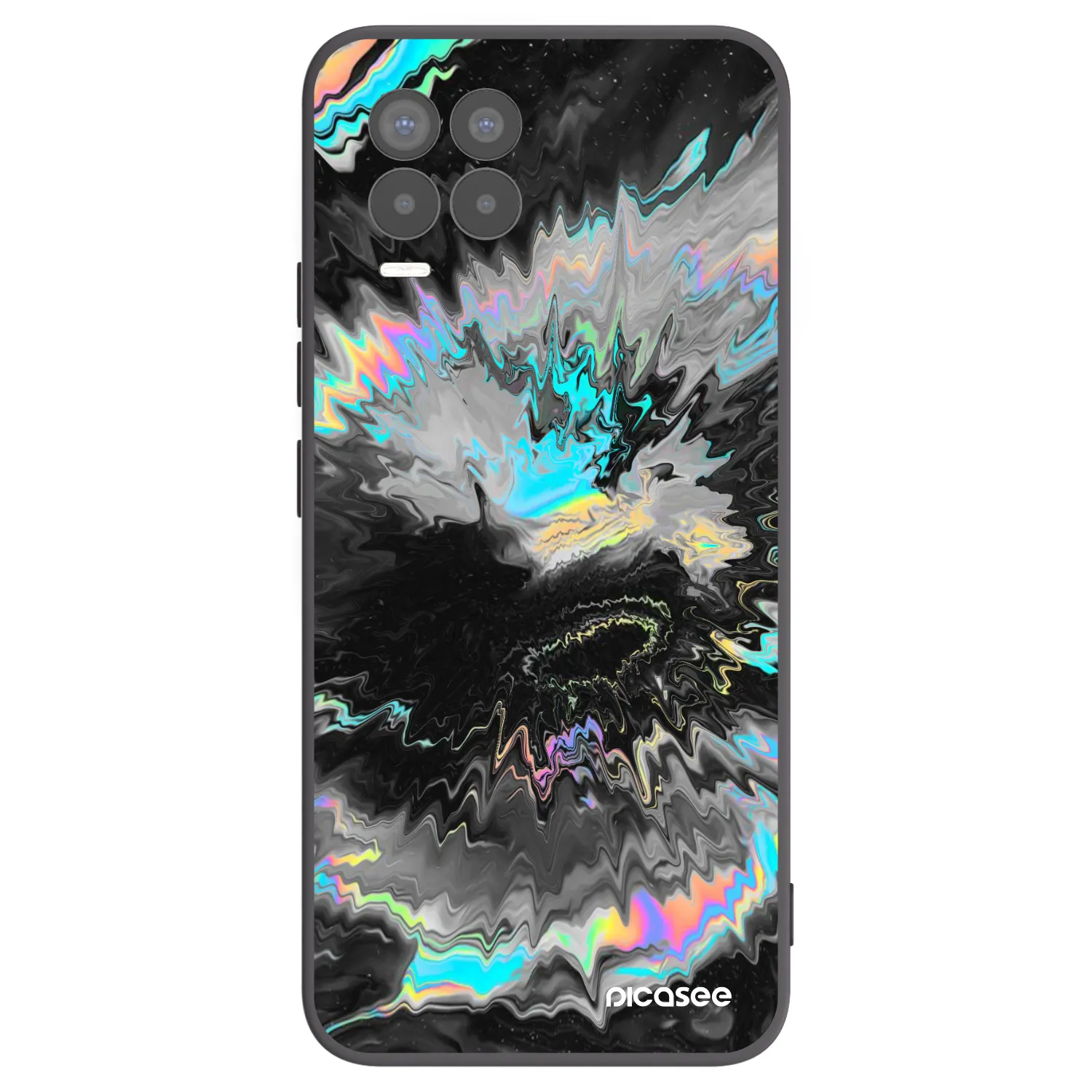 Picasee Μαύρη θήκη σιλικόνης για Realme 8 Pro - Magnetic