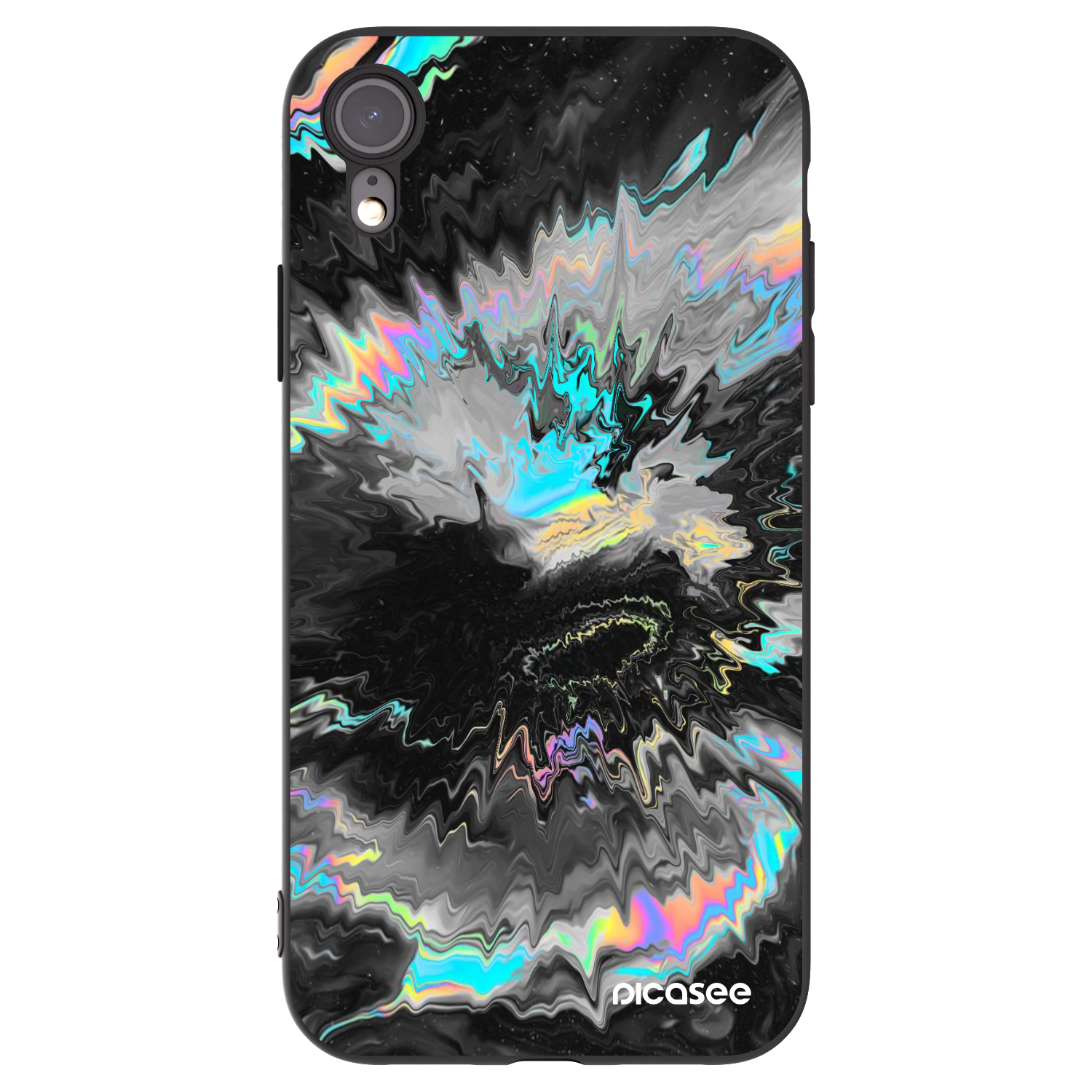 Picasee Μαύρη θήκη σιλικόνης για Apple iPhone XR - Magnetic