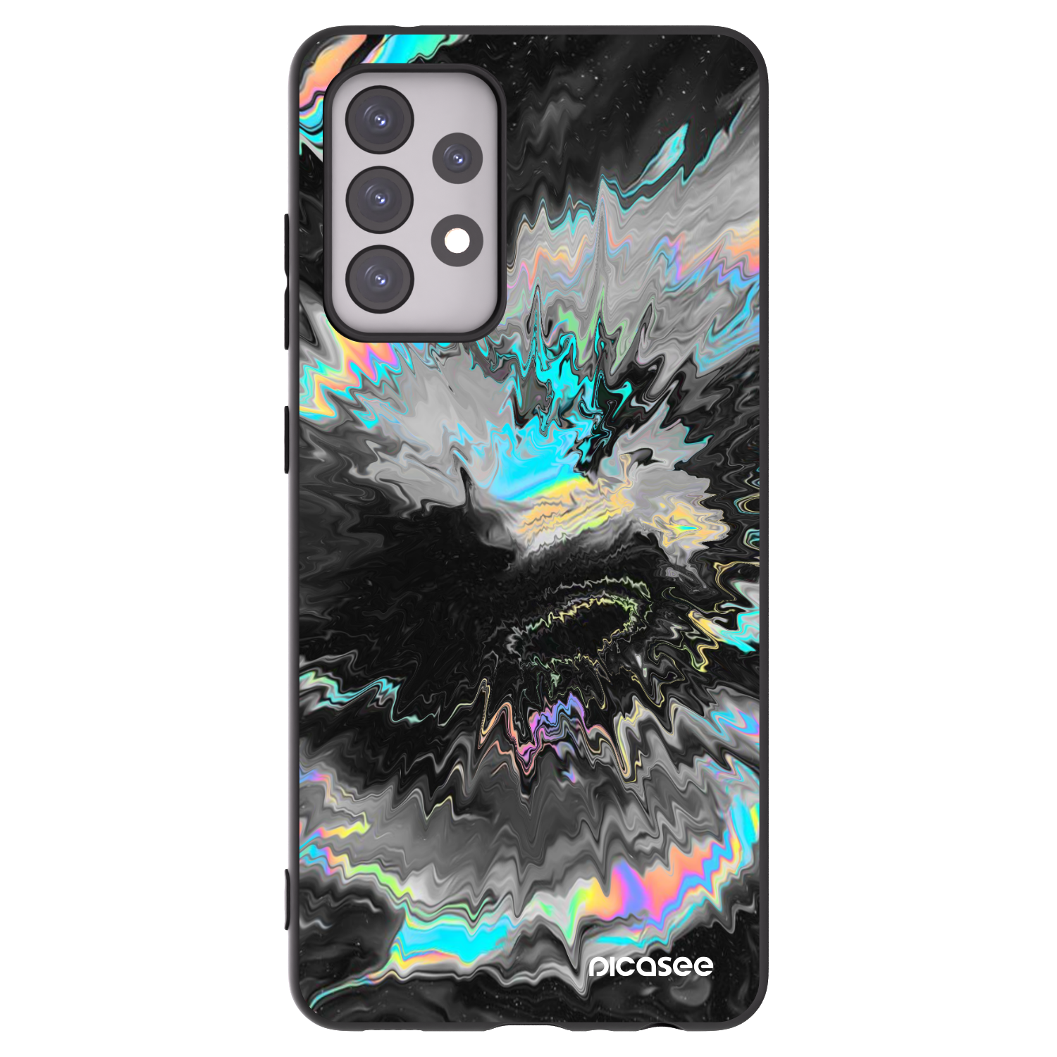 Picasee Μαύρη θήκη σιλικόνης για Samsung Galaxy A52s 5G A528B - Magnetic