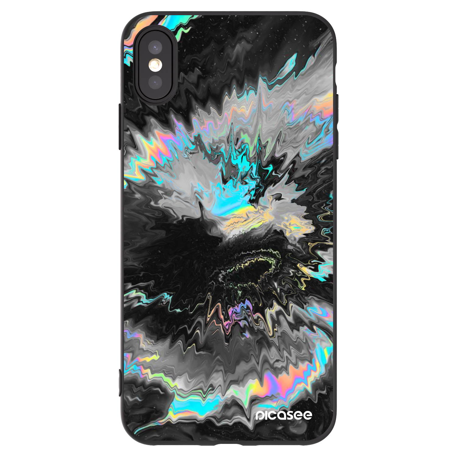 Picasee Μαύρη θήκη σιλικόνης για Apple iPhone XS Max - Magnetic