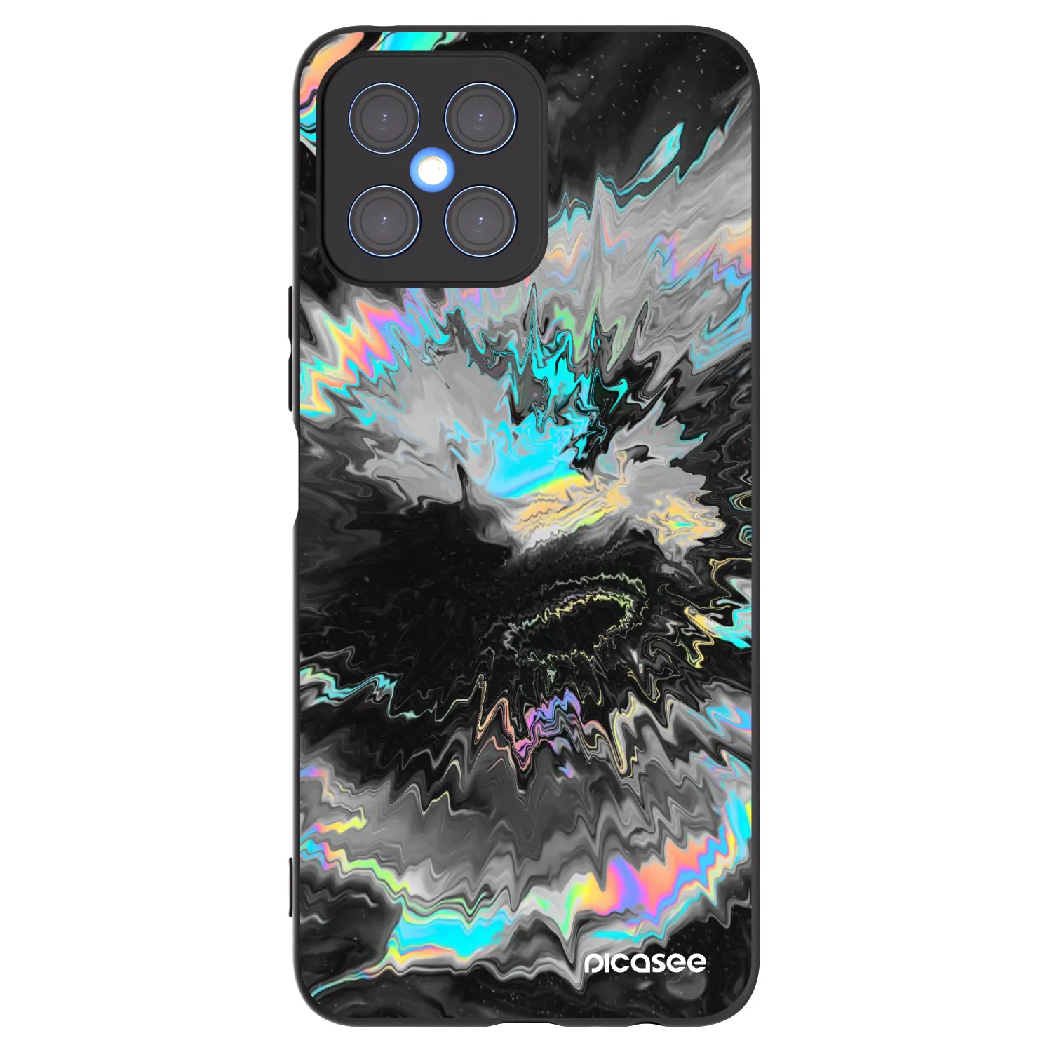 Picasee Μαύρη θήκη σιλικόνης για Honor X8 4G - Magnetic