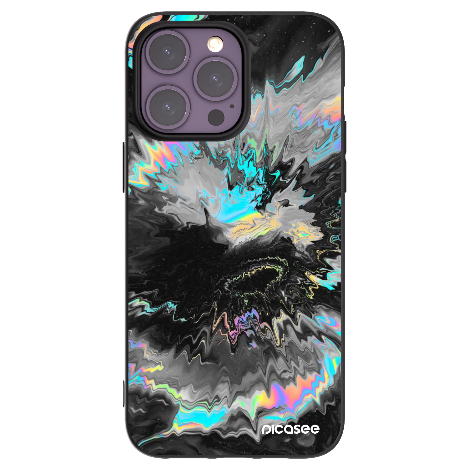 Picasee Μαύρη θήκη σιλικόνης για Apple iPhone 14 Pro Max - Magnetic