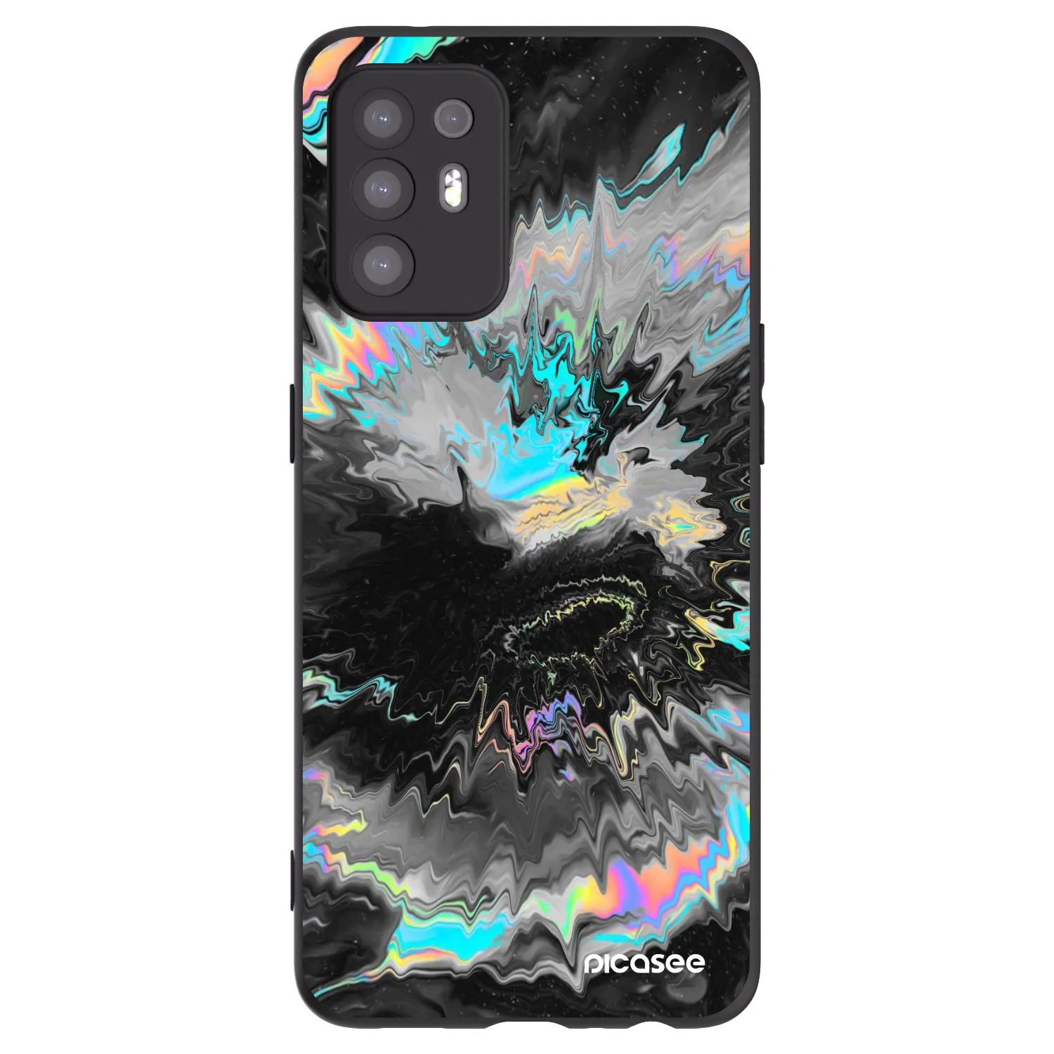 Picasee Μαύρη θήκη σιλικόνης για OPPO A94 5G - Magnetic