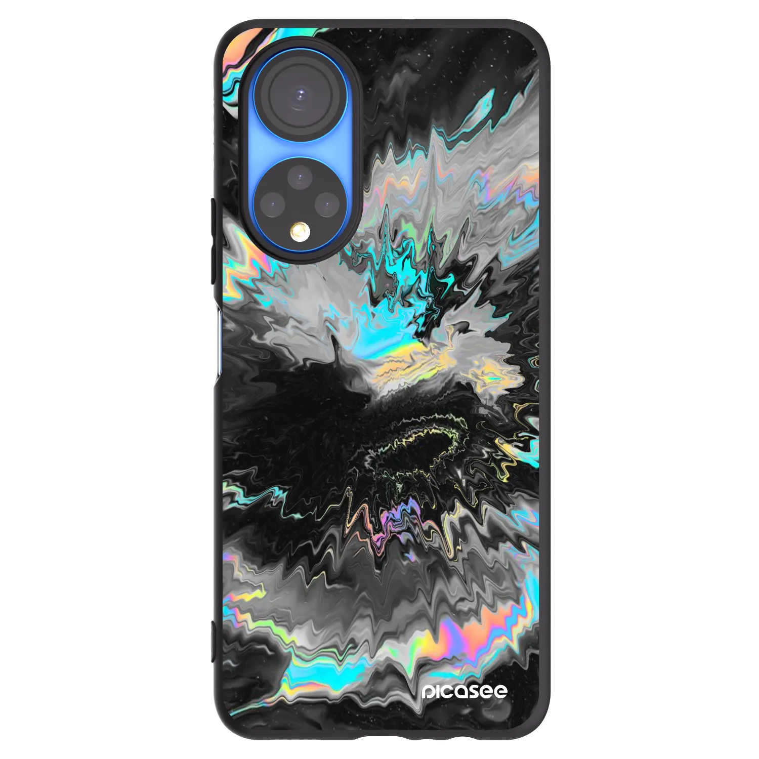 Picasee Μαύρη θήκη σιλικόνης για Honor X7 - Magnetic