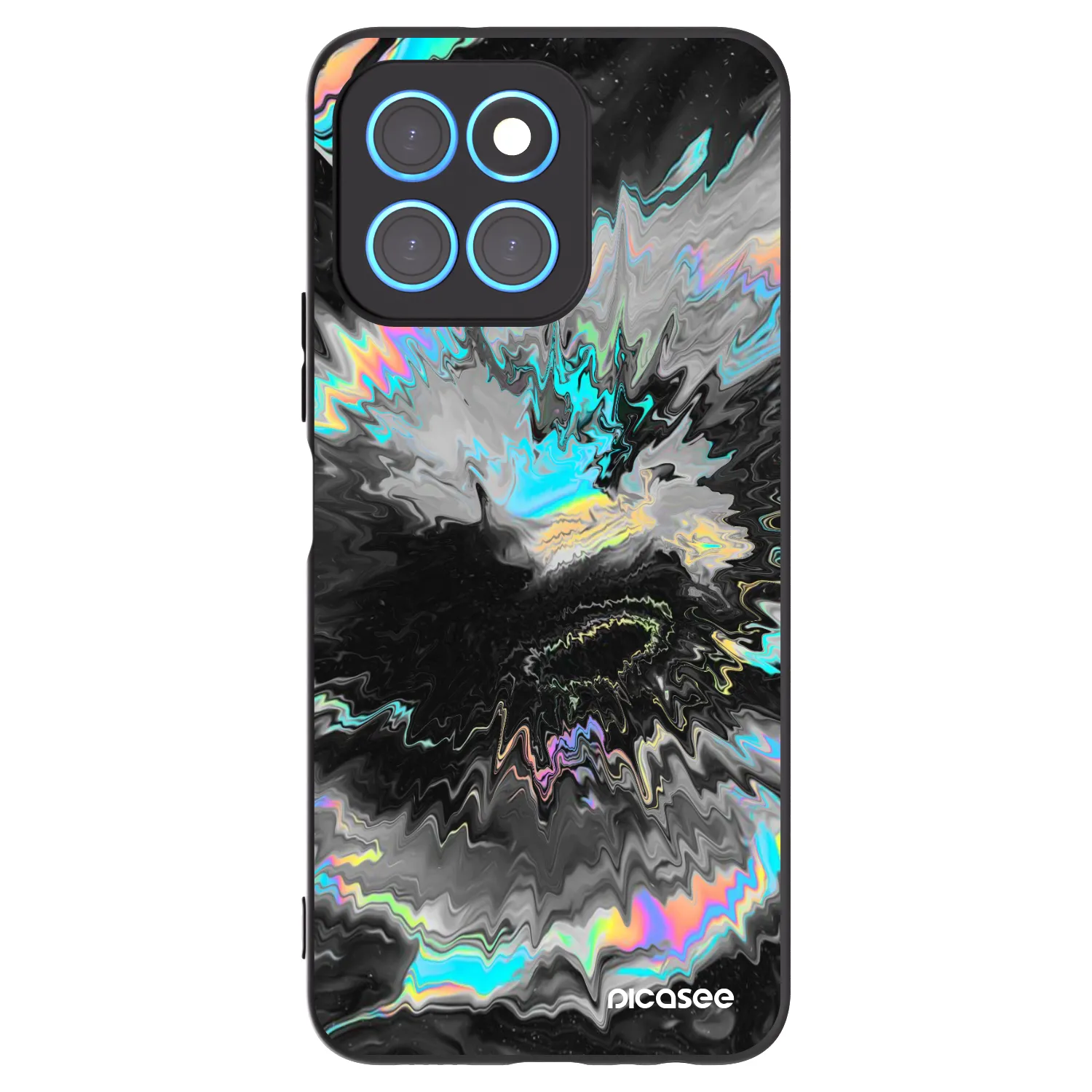 Picasee Μαύρη θήκη σιλικόνης για Honor X8 5G - Magnetic