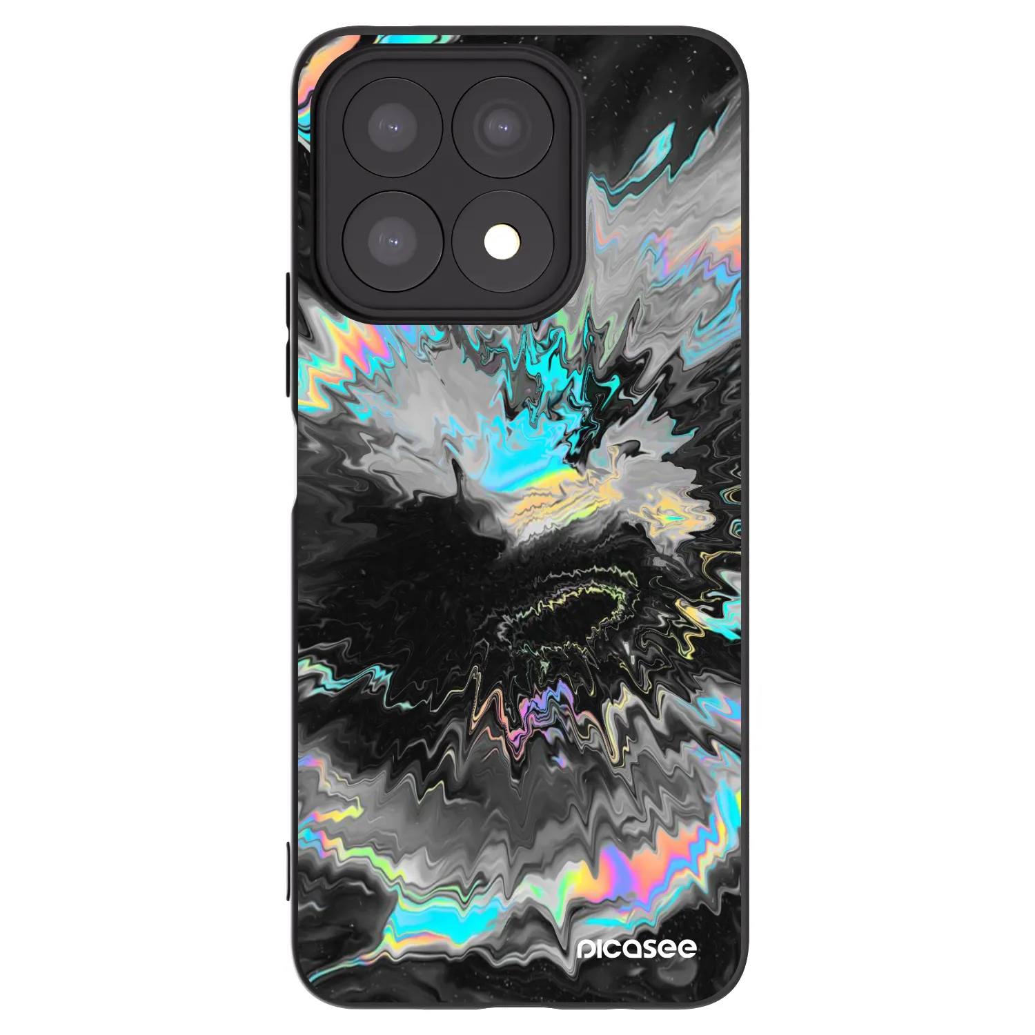 Picasee Μαύρη θήκη σιλικόνης για Honor X8a - Magnetic