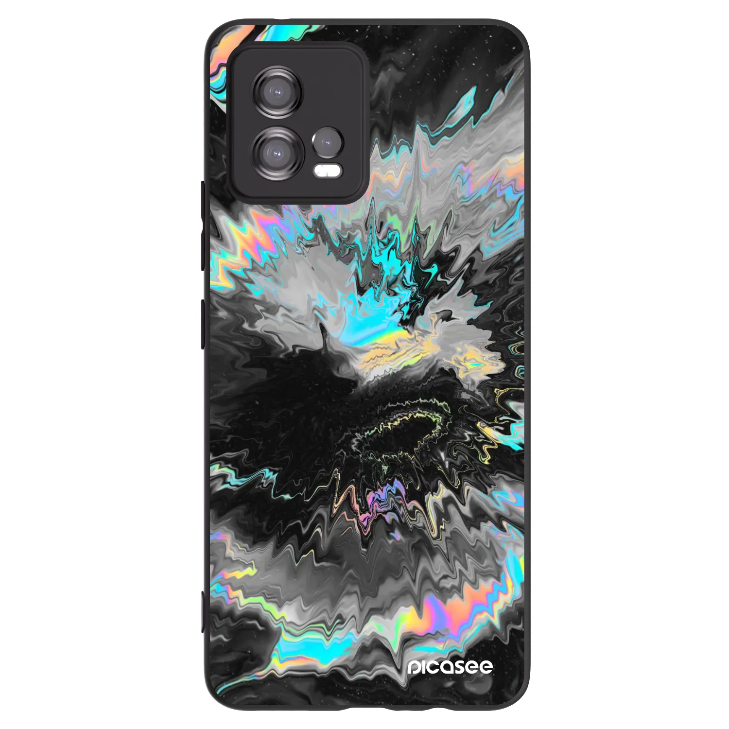 Picasee Μαύρη θήκη σιλικόνης για Motorola Moto G72 - Magnetic