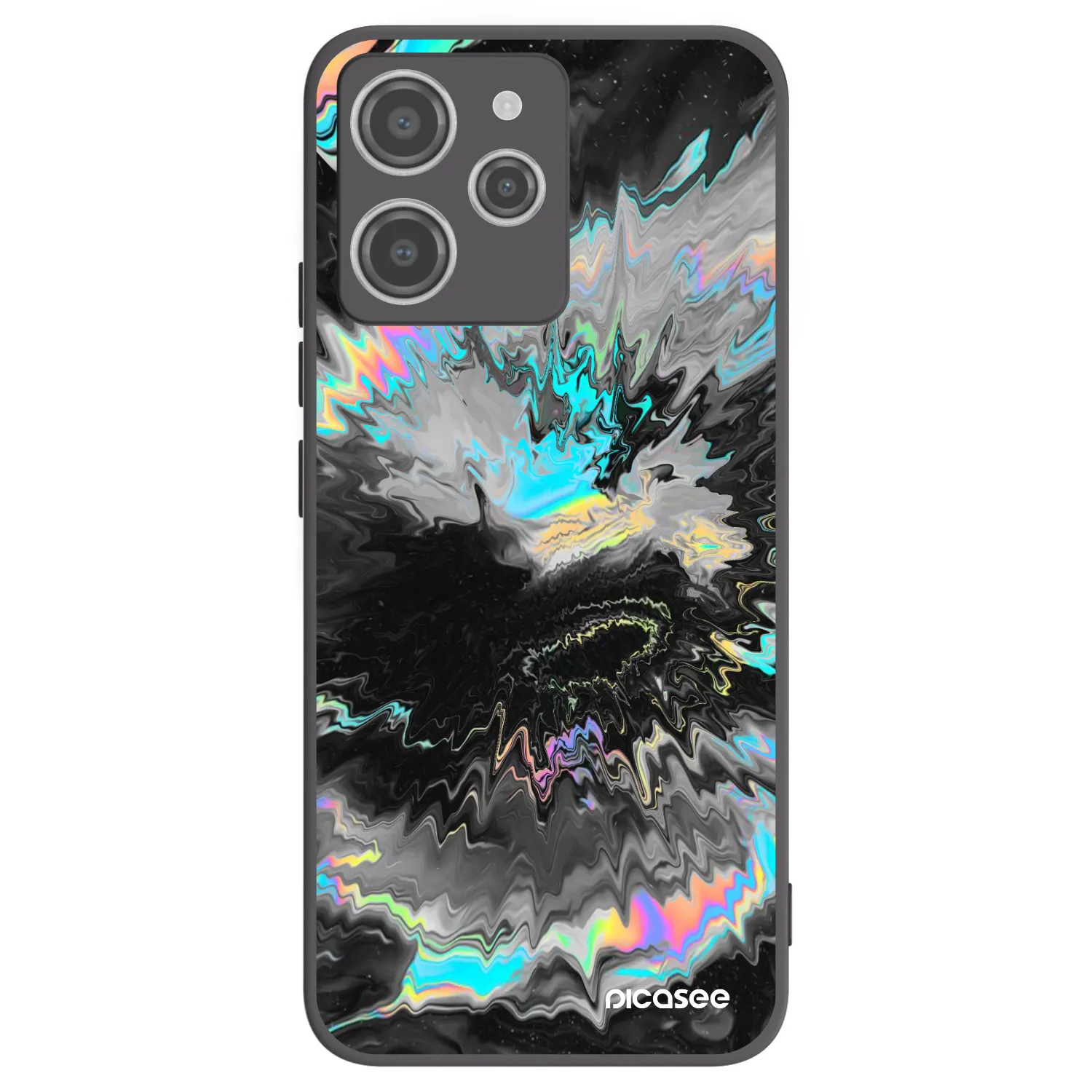 Picasee Μαύρη θήκη σιλικόνης για Xiaomi Redmi 12 4G - Magnetic