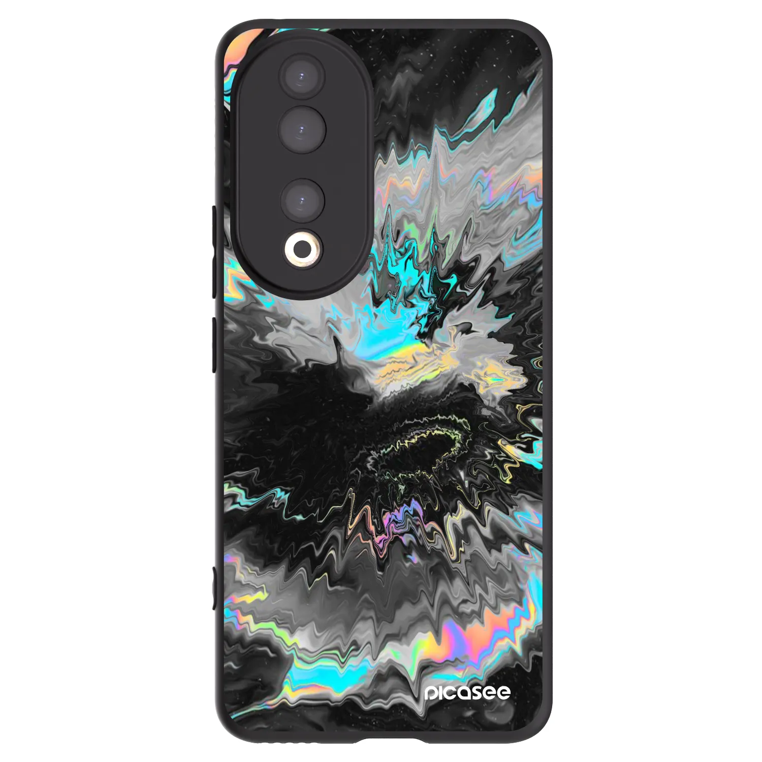 Picasee Μαύρη θήκη σιλικόνης για Honor 90 5G - Magnetic