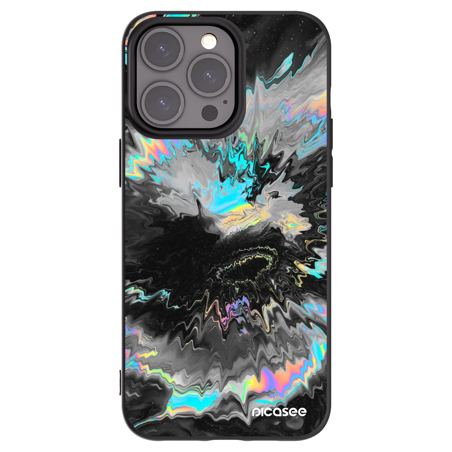 Picasee Μαύρη θήκη σιλικόνης για Apple iPhone 15 Pro Max - Magnetic