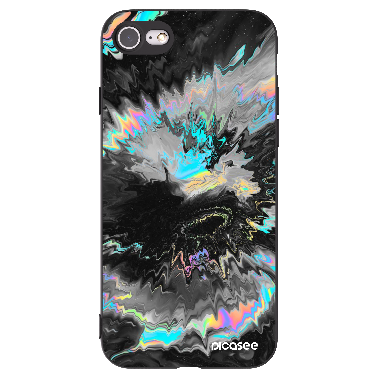 Picasee Μαύρη θήκη σιλικόνης για Apple iPhone 7 - Magnetic