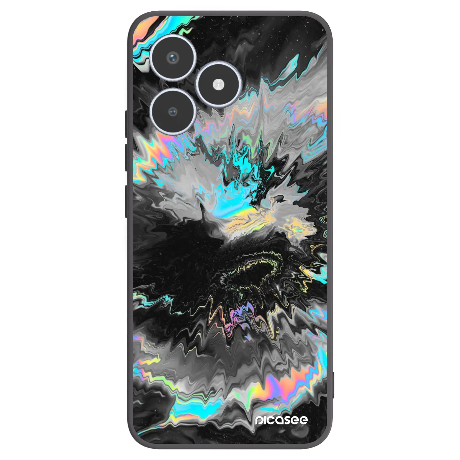Picasee Μαύρη θήκη σιλικόνης για Realme C53 - Magnetic