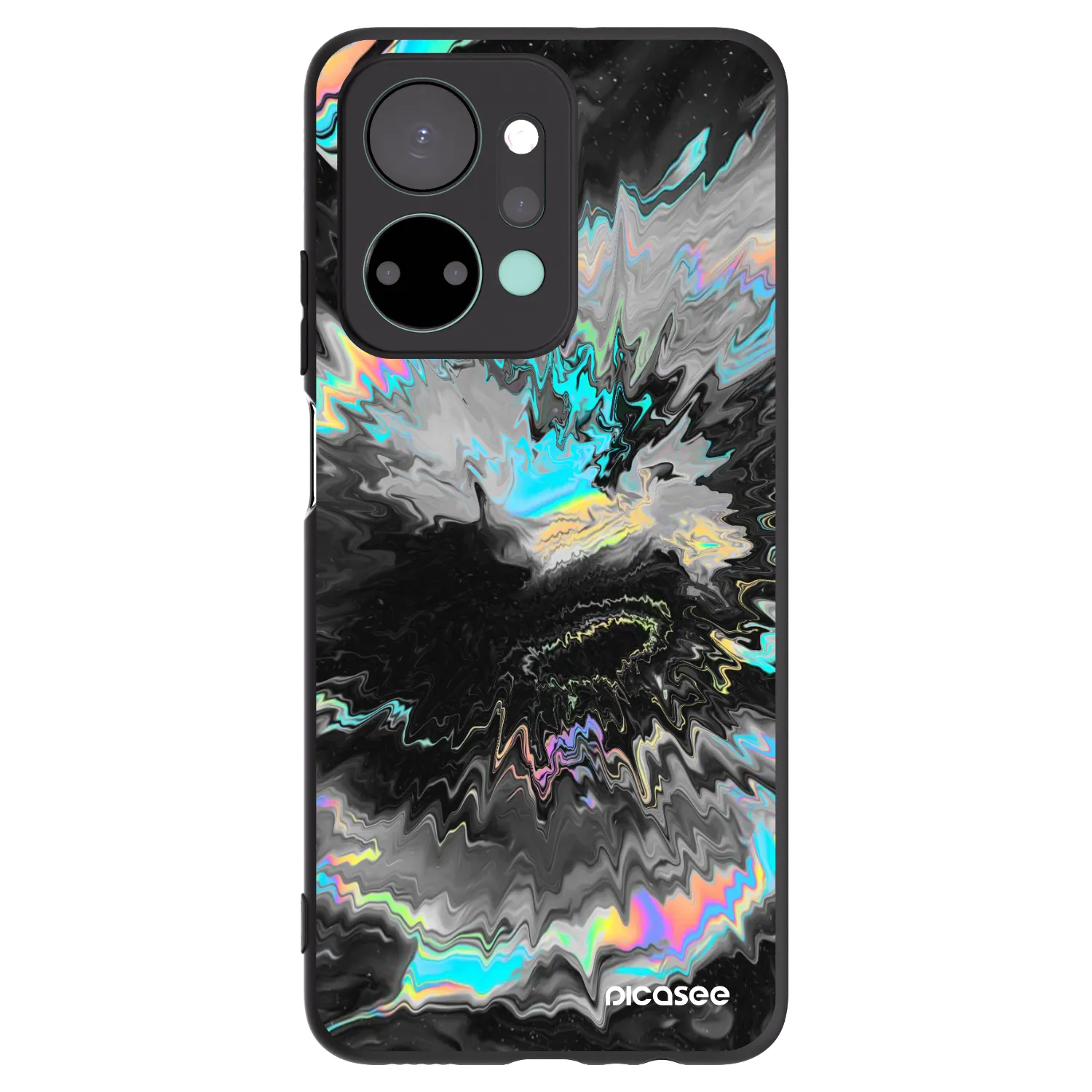 Picasee Μαύρη θήκη σιλικόνης για Honor X7a - Magnetic
