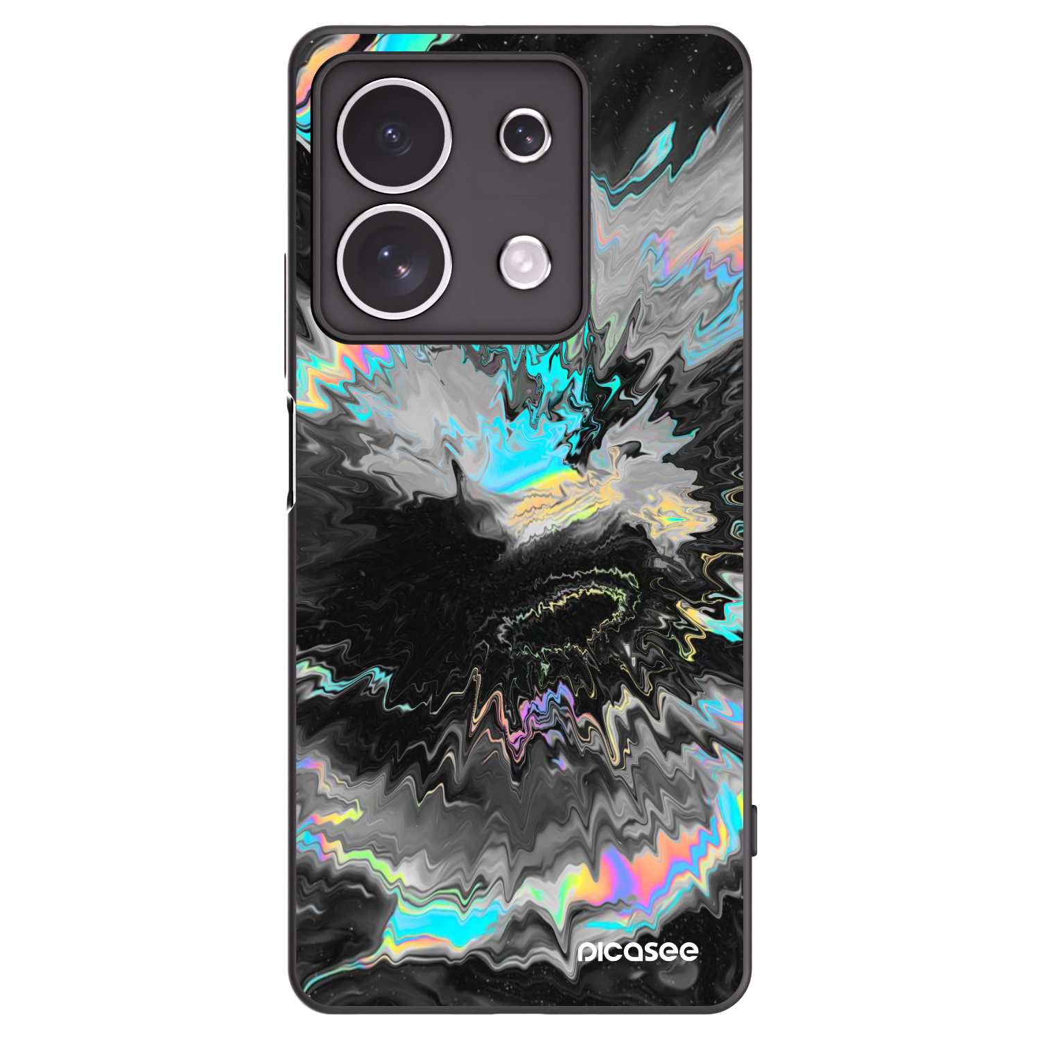 Picasee Μαύρη θήκη σιλικόνης για Xiaomi Redmi Note 13 4G - Magnetic