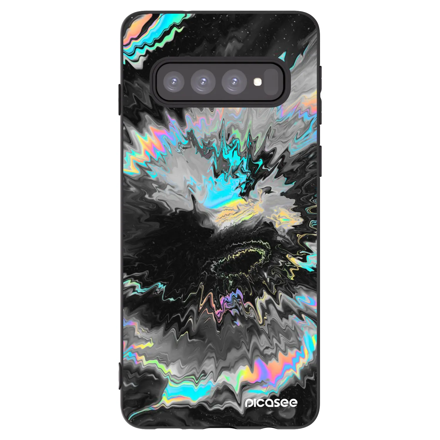 Picasee Μαύρη θήκη σιλικόνης για Samsung Galaxy S10 G973 - Magnetic
