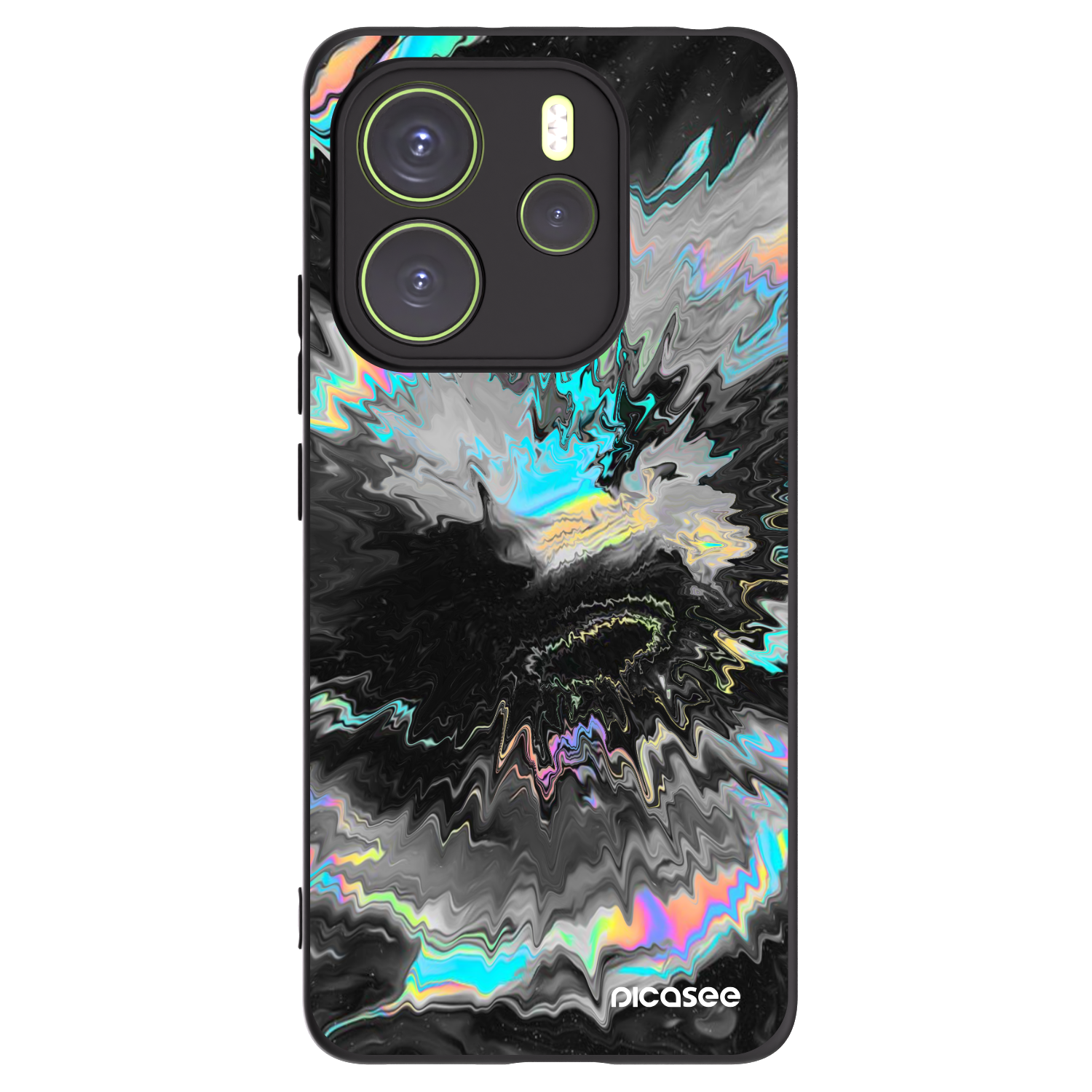 Picasee Μαύρη θήκη σιλικόνης για Xiaomi Redmi Note 14 4G - Magnetic