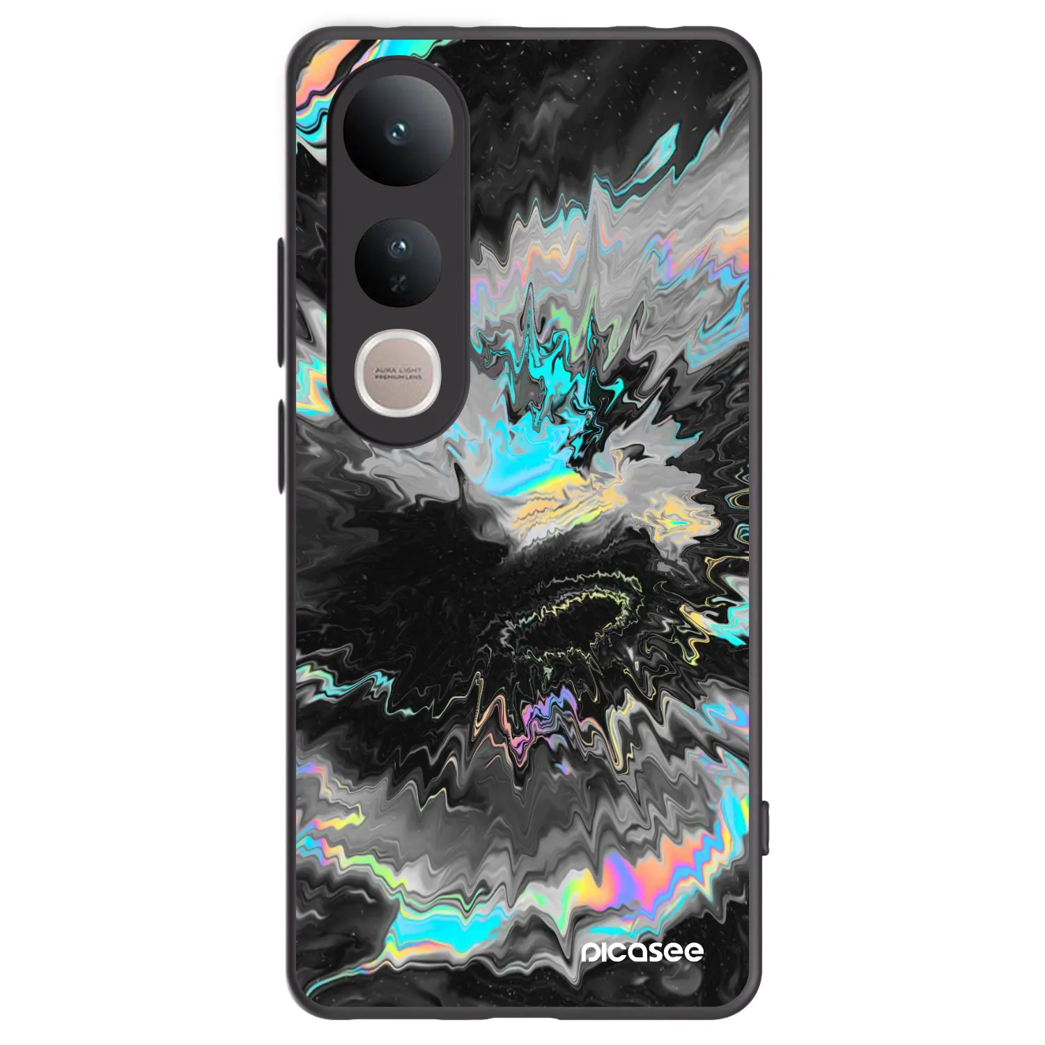 Picasee Μαύρη θήκη σιλικόνης για Vivo V50 Lite 5G - Magnetic