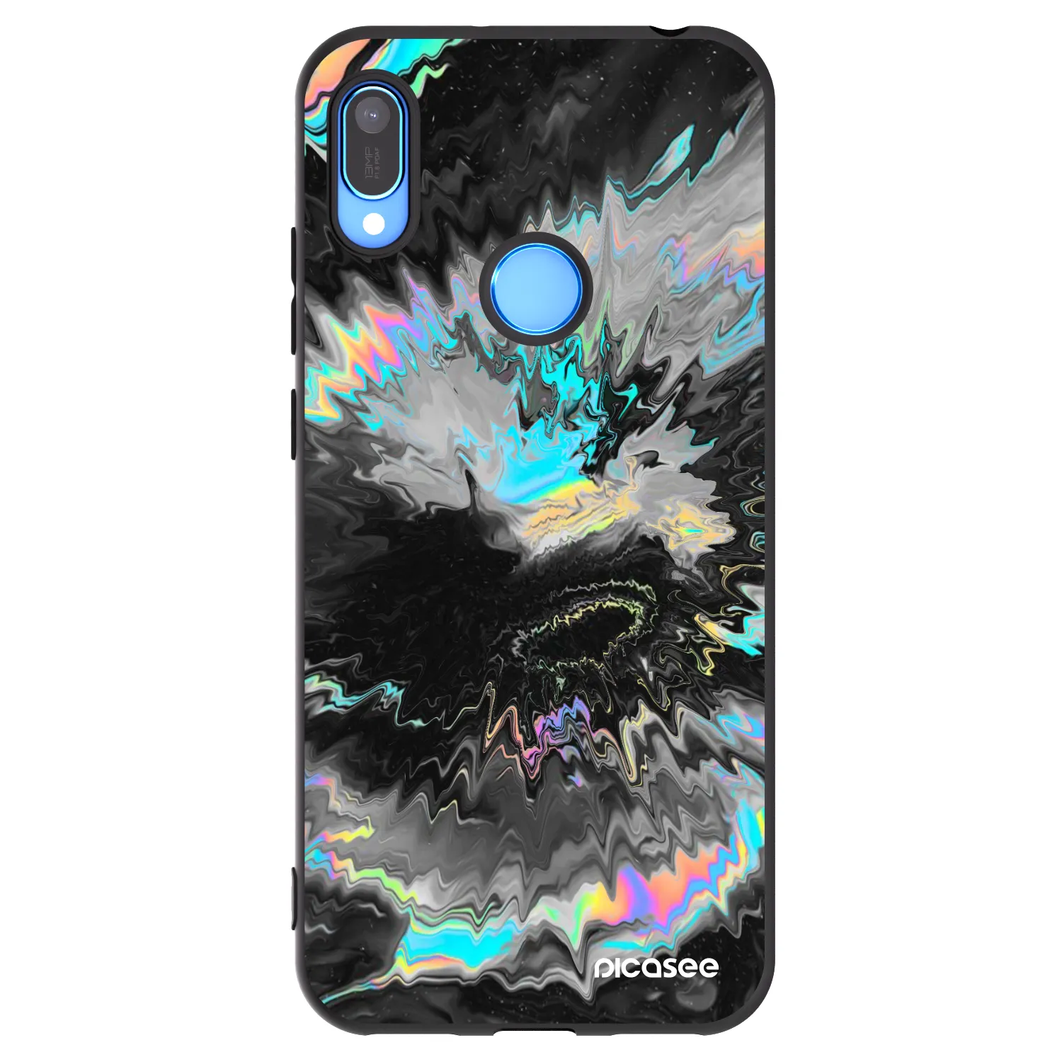 Picasee Μαύρη θήκη σιλικόνης για Huawei Y6 2019 - Magnetic