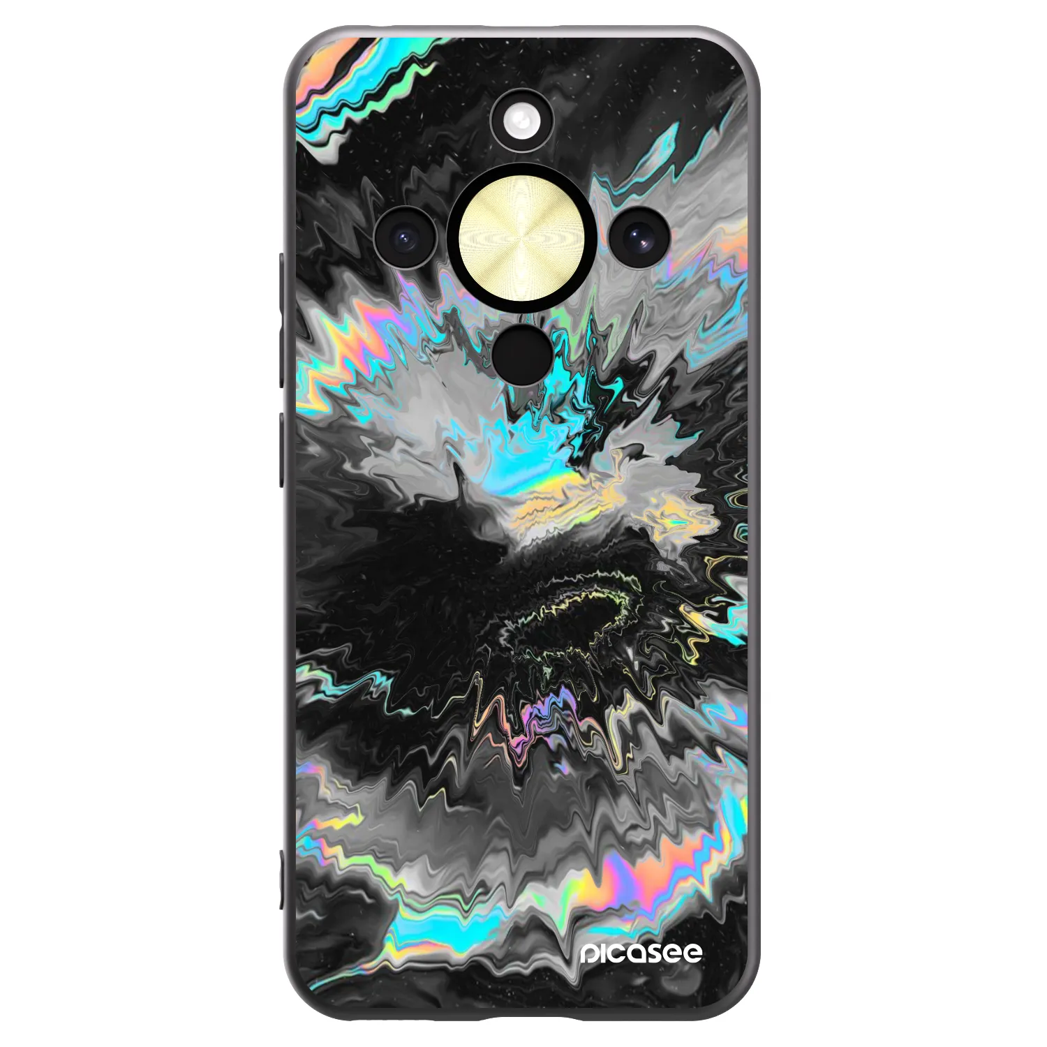 Picasee Μαύρη θήκη σιλικόνης για Honor Magic8 Lite 5G - Magnetic