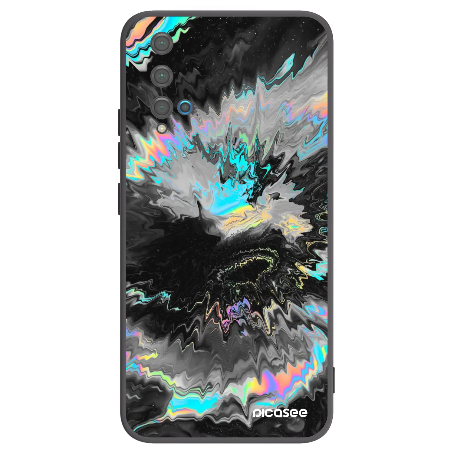 Picasee Μαύρη θήκη σιλικόνης για Huawei Nova 5T - Magnetic