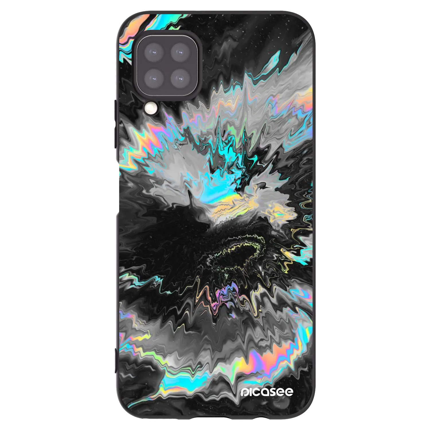 Picasee Μαύρη θήκη σιλικόνης για Huawei P40 Lite - Magnetic