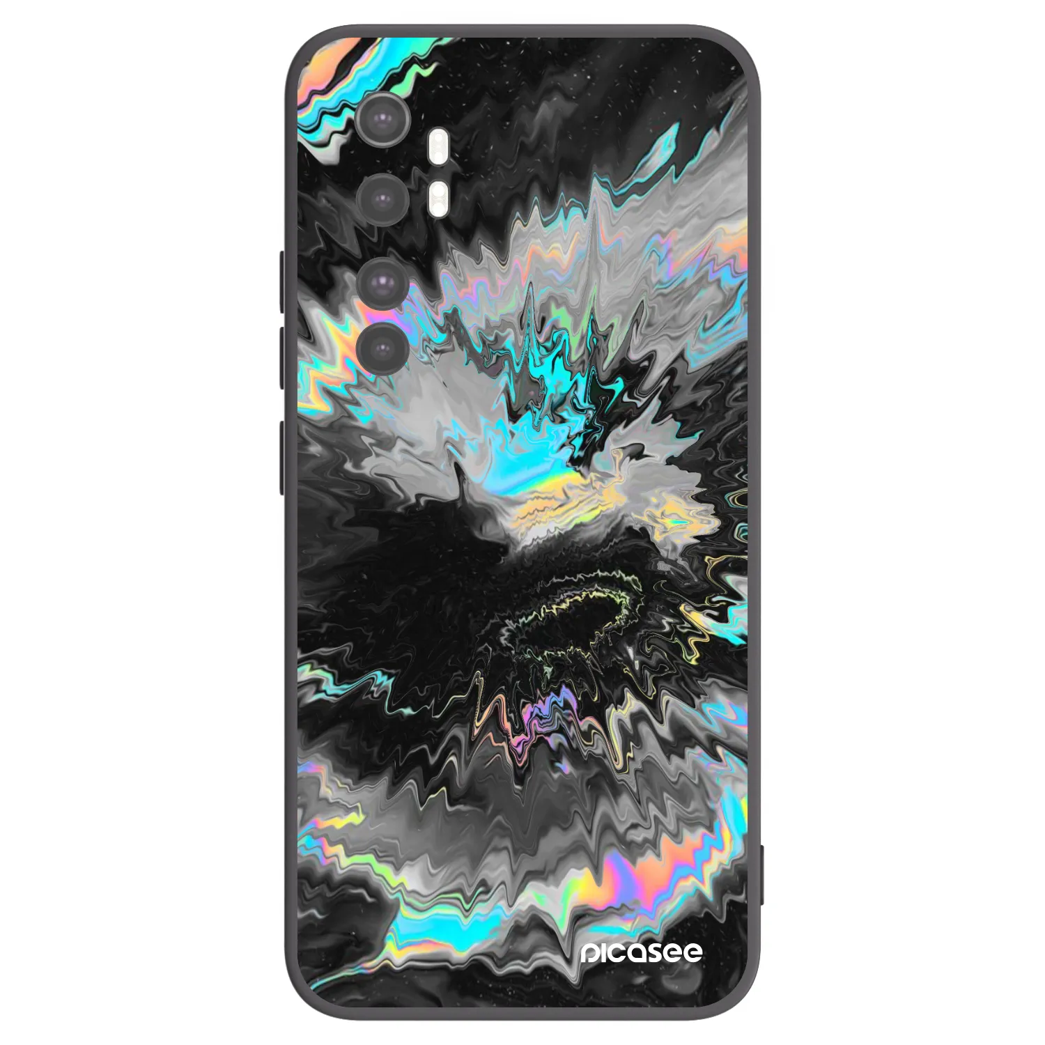 Picasee Μαύρη θήκη σιλικόνης για Xiaomi Mi Note 10 Lite - Magnetic