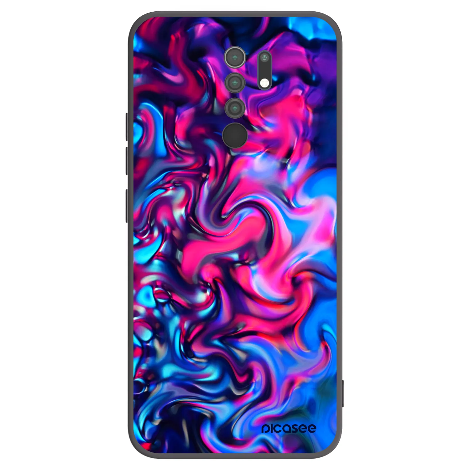 Picasee Μαύρη θήκη σιλικόνης για Xiaomi Redmi 9 - Redlight