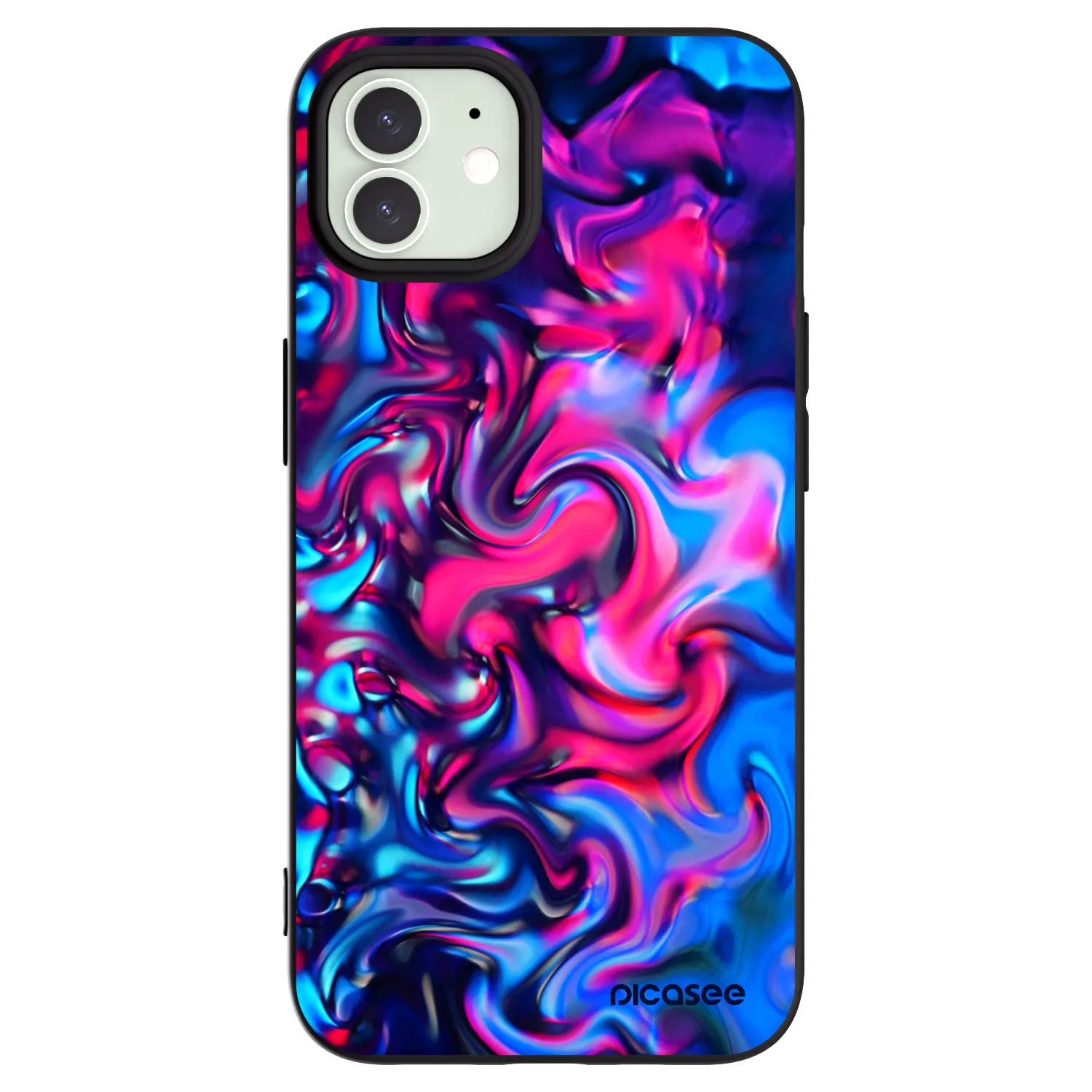 Picasee Μαύρη θήκη σιλικόνης για Apple iPhone 12 Pro - Redlight