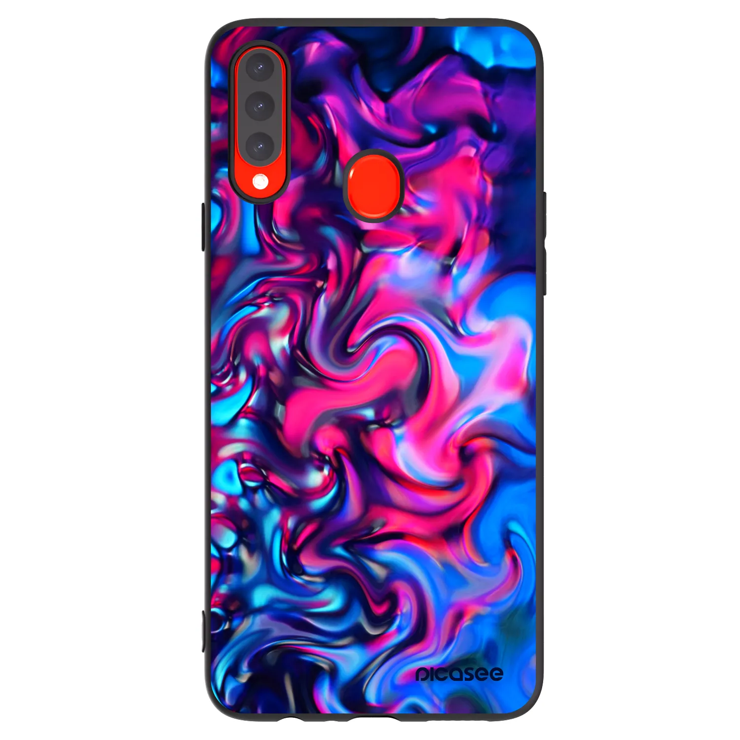 Picasee Μαύρη θήκη σιλικόνης για Samsung Galaxy A20s - Redlight