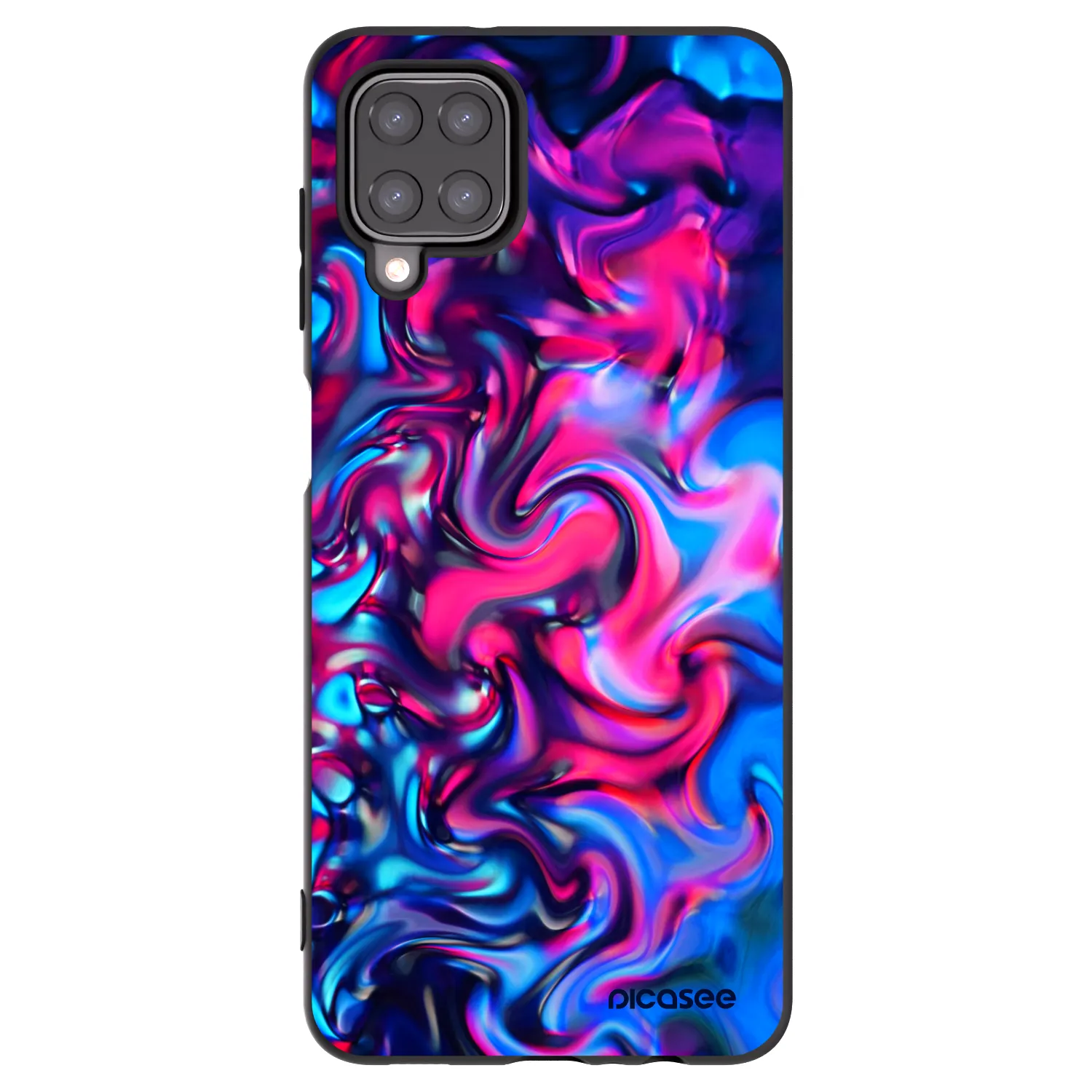 Picasee Μαύρη θήκη σιλικόνης για Samsung Galaxy A12 A125F - Redlight