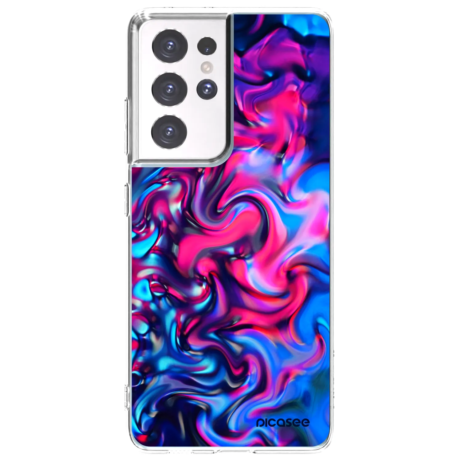 Picasee διαφανής θήκη σιλικόνης Samsung Galaxy S21 Ultra 5G G998B - Redlight