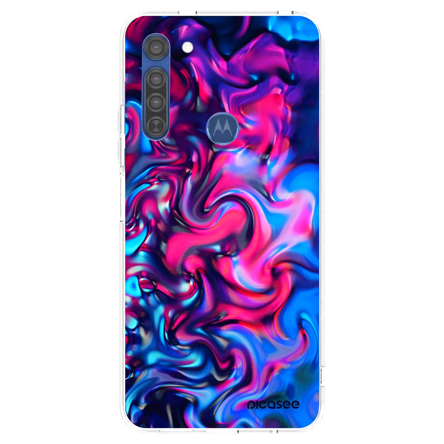 Picasee διαφανής θήκη σιλικόνης Motorola Moto G8 - Redlight