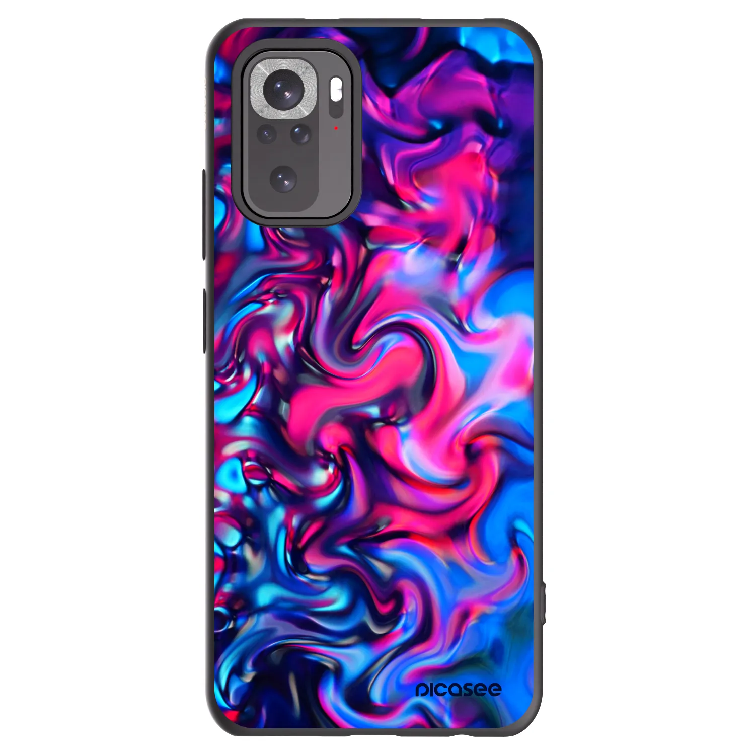 Picasee Μαύρη θήκη σιλικόνης για Xiaomi Redmi Note 10 - Redlight