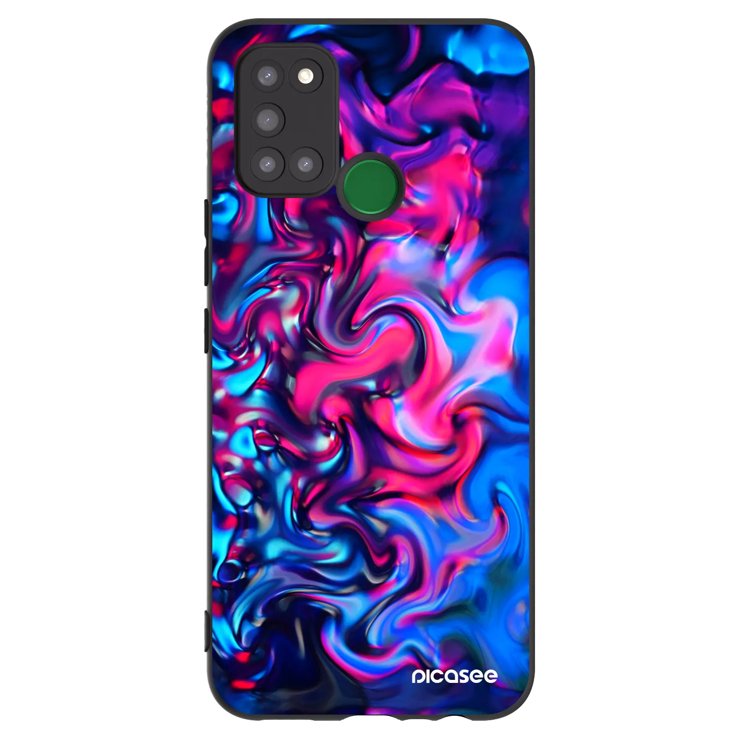 Picasee Μαύρη θήκη σιλικόνης για Realme 7i - Redlight