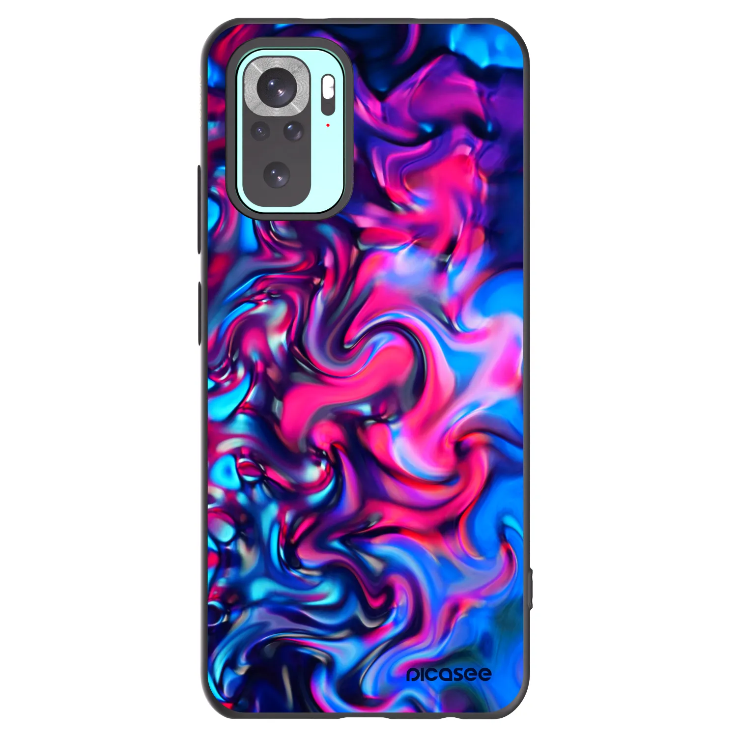 Picasee Μαύρη θήκη σιλικόνης για Xiaomi Redmi Note 10 Pro - Redlight