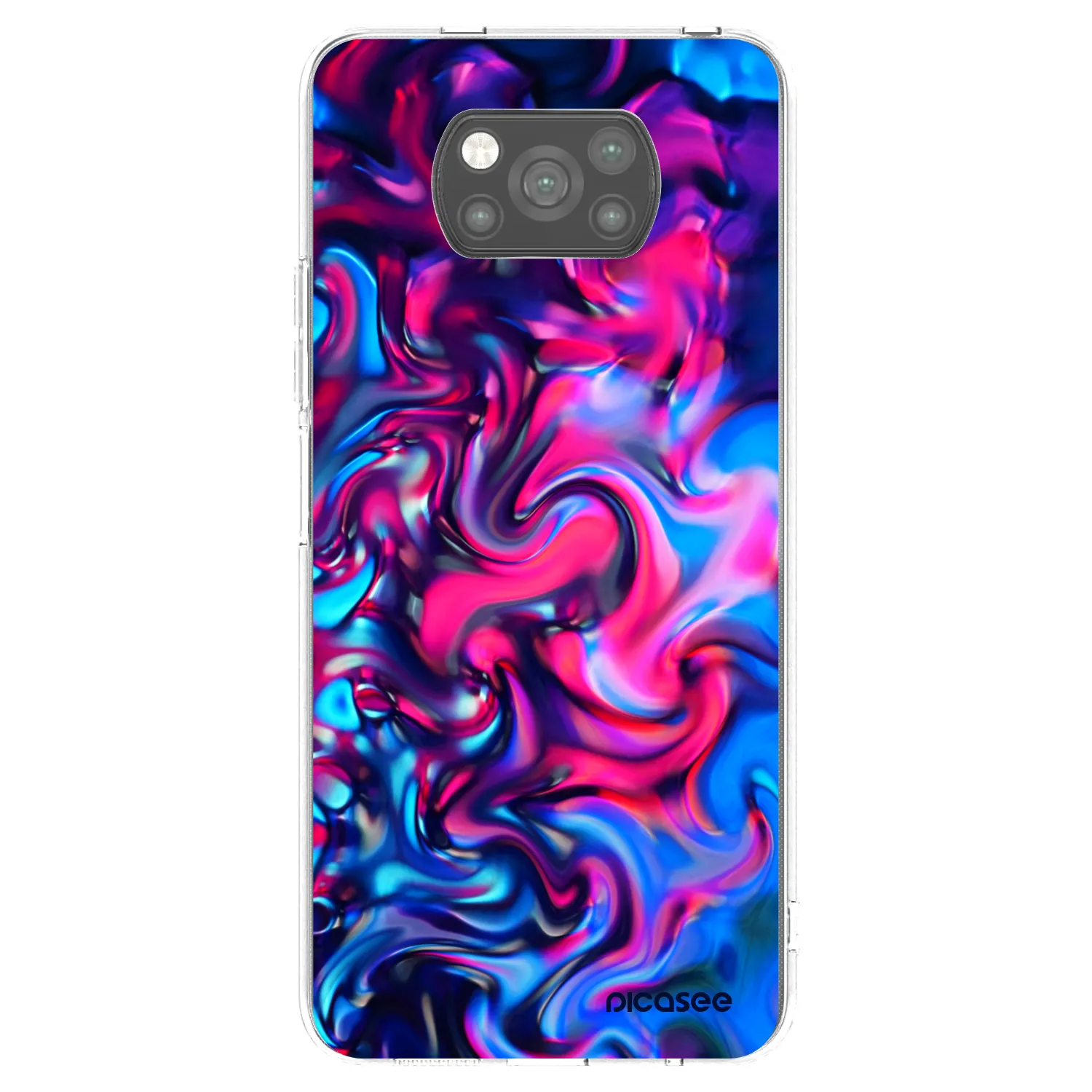 Picasee Μαύρη θήκη σιλικόνης για Xiaomi Poco X3 Pro - Redlight