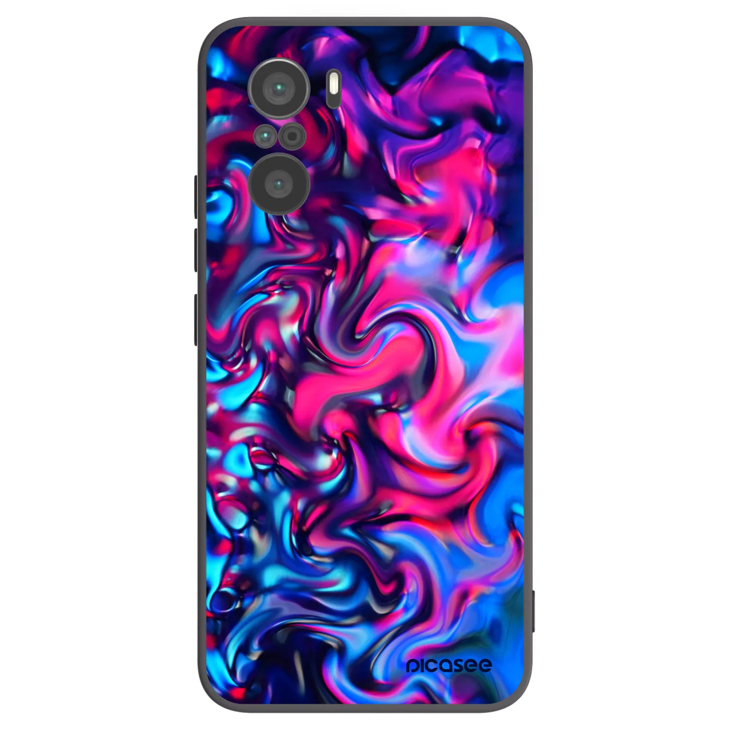 Picasee Μαύρη θήκη σιλικόνης για Xiaomi Poco F3 - Redlight