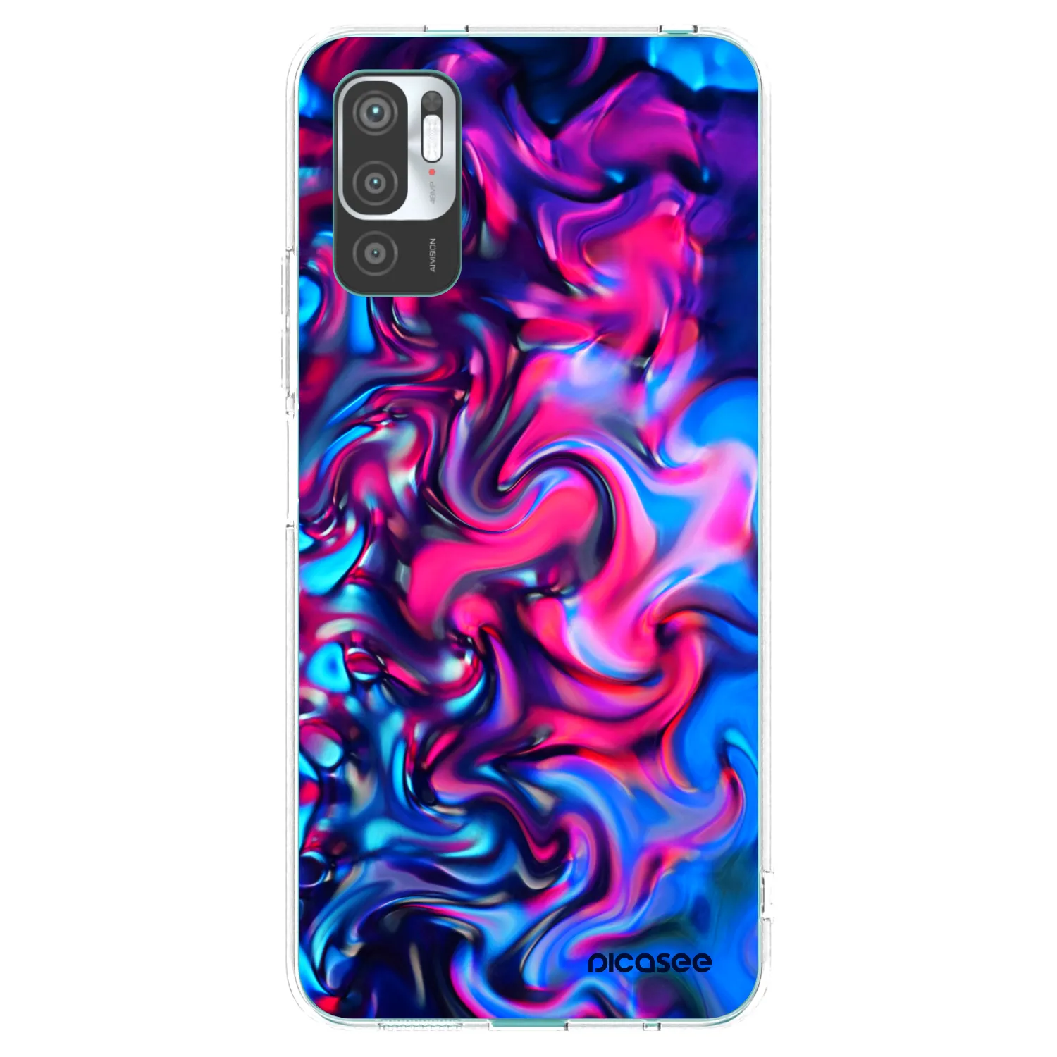 Picasee διαφανής θήκη σιλικόνης Xiaomi Redmi Note 10 5G - Redlight