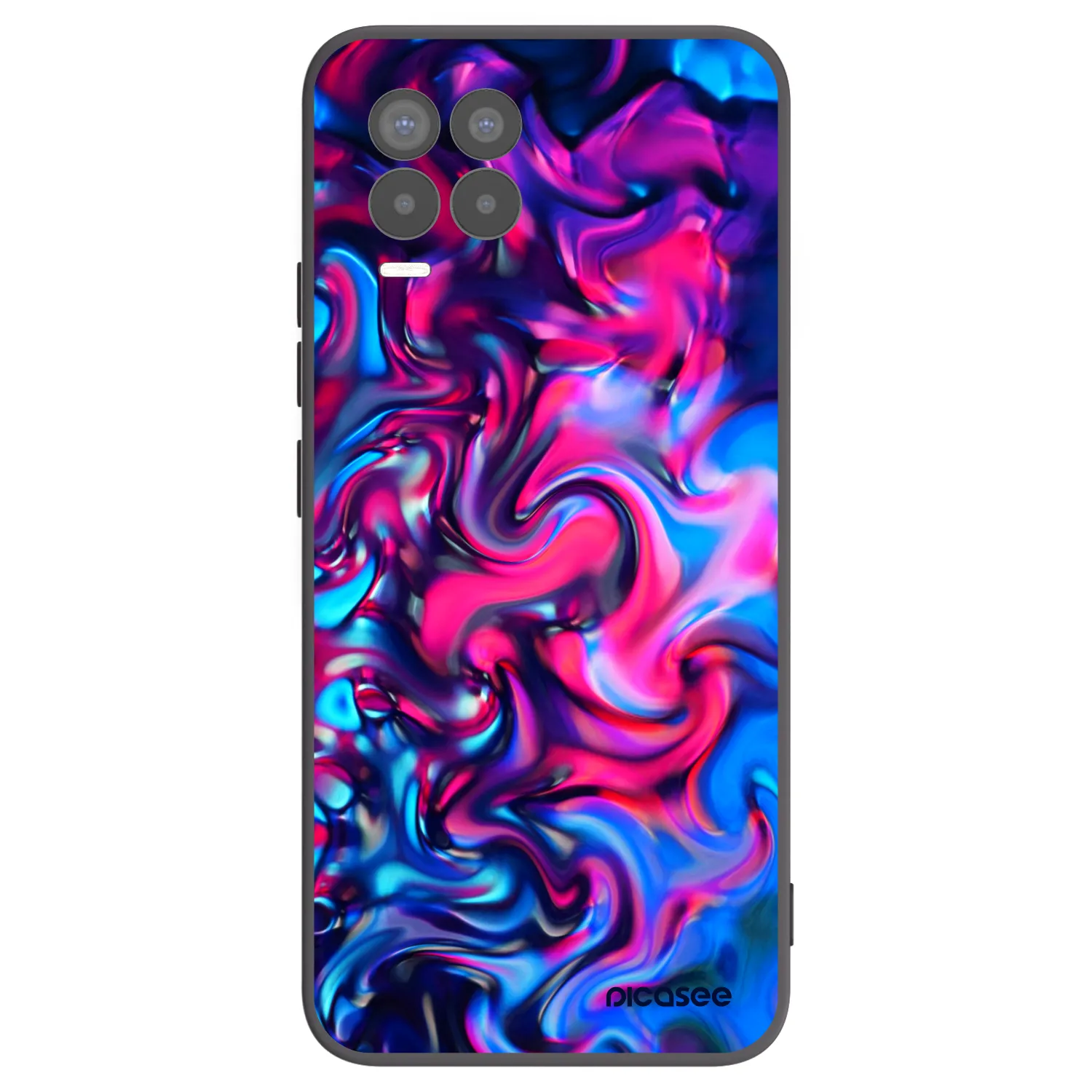 Picasee Μαύρη θήκη σιλικόνης για Realme 8 Pro - Redlight