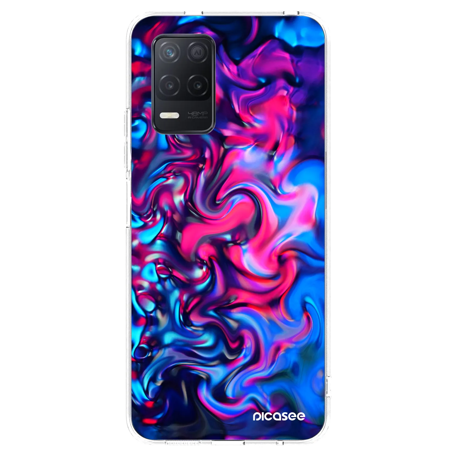 Picasee διαφανής θήκη σιλικόνης Realme 8 5G - Redlight