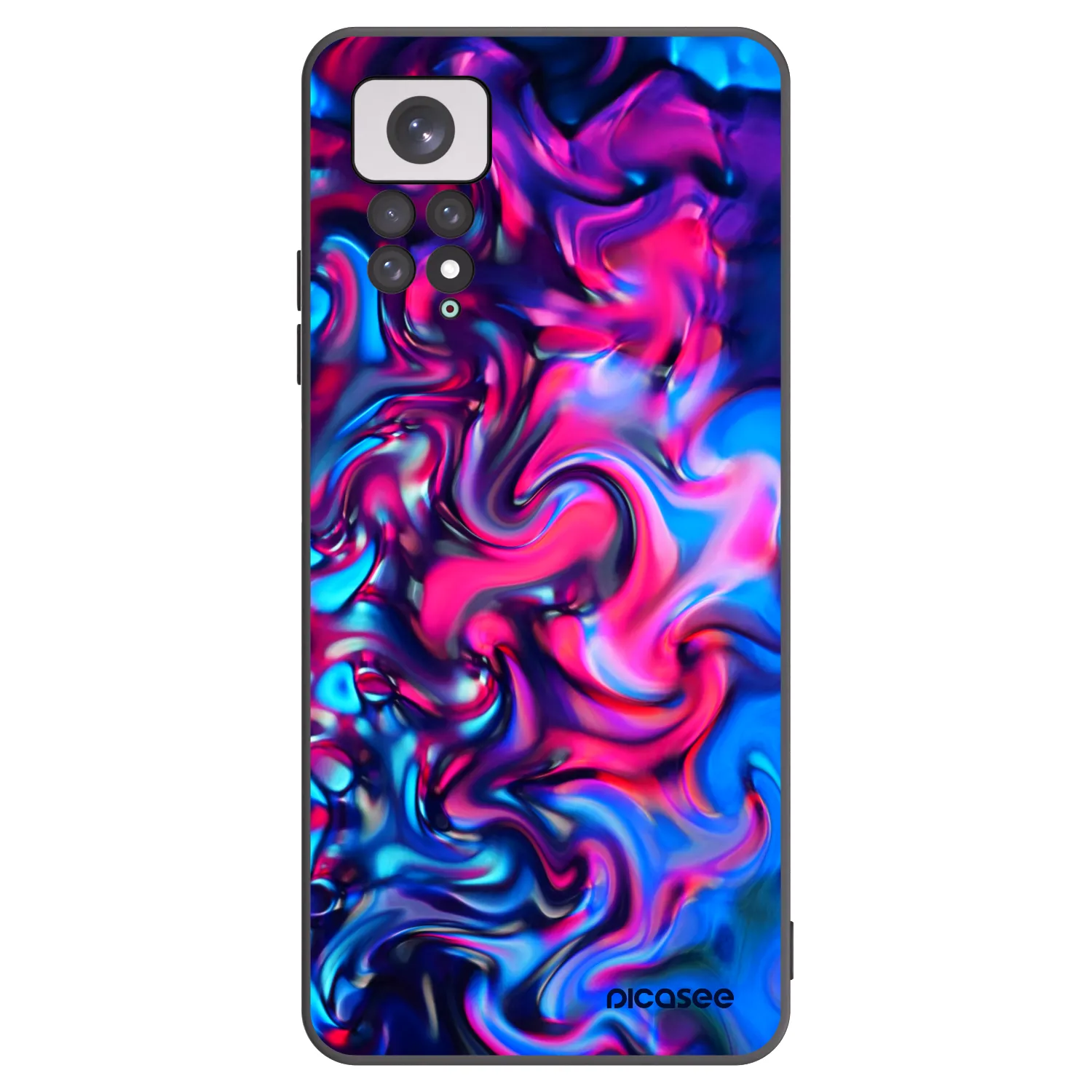 Picasee Μαύρη θήκη σιλικόνης για Xiaomi Redmi Note 11 - Redlight