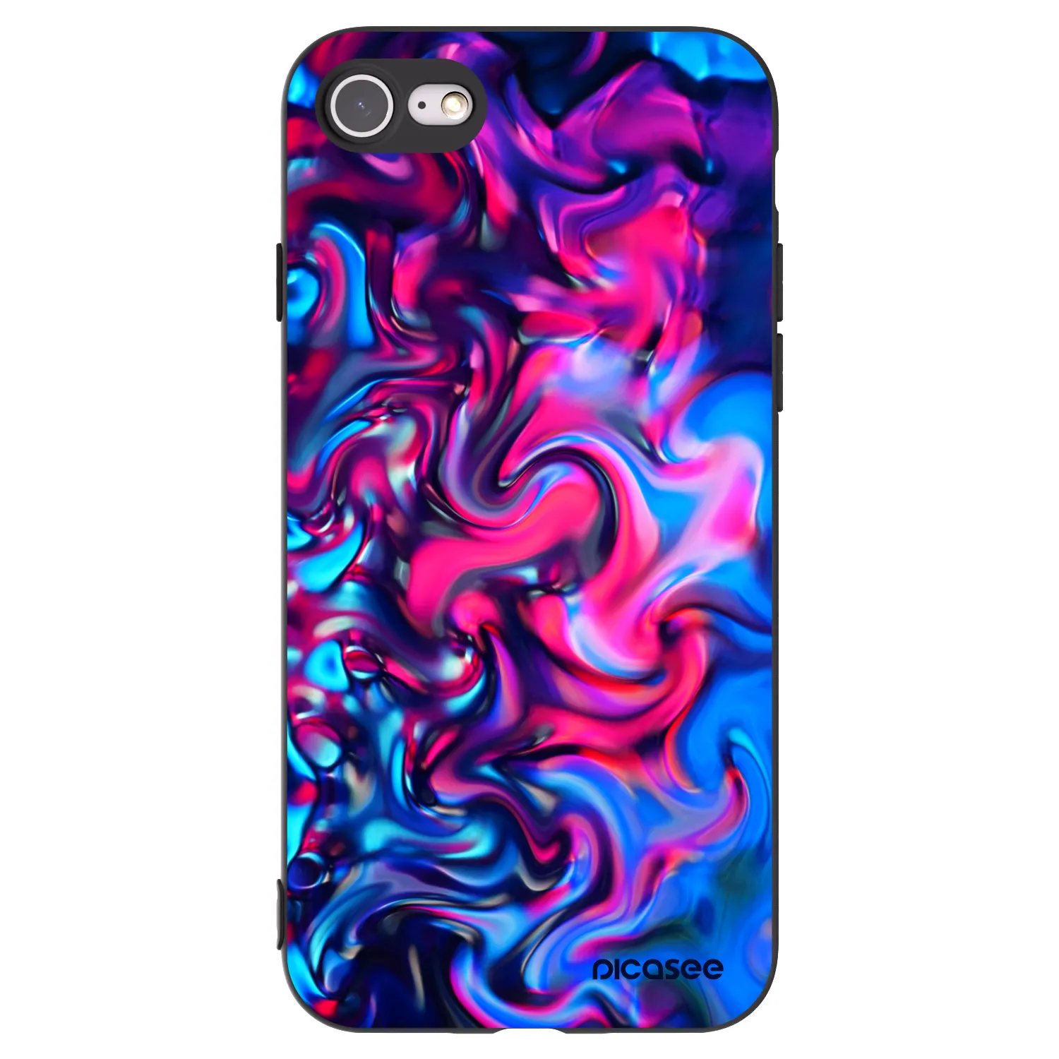 Picasee Μαύρη θήκη σιλικόνης για Apple iPhone SE 2022 - Redlight