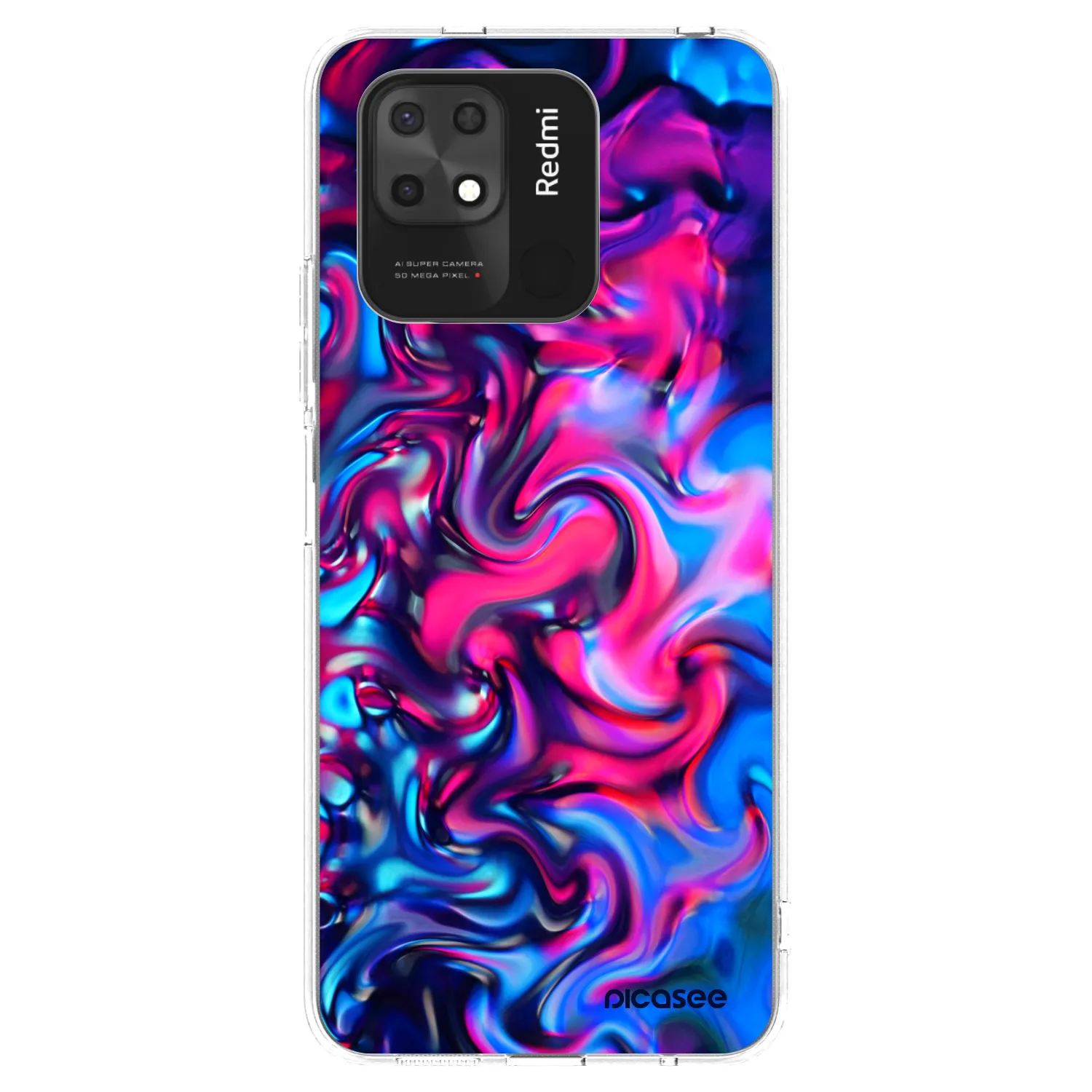 Picasee διαφανής θήκη σιλικόνης Xiaomi Redmi 10C - Redlight