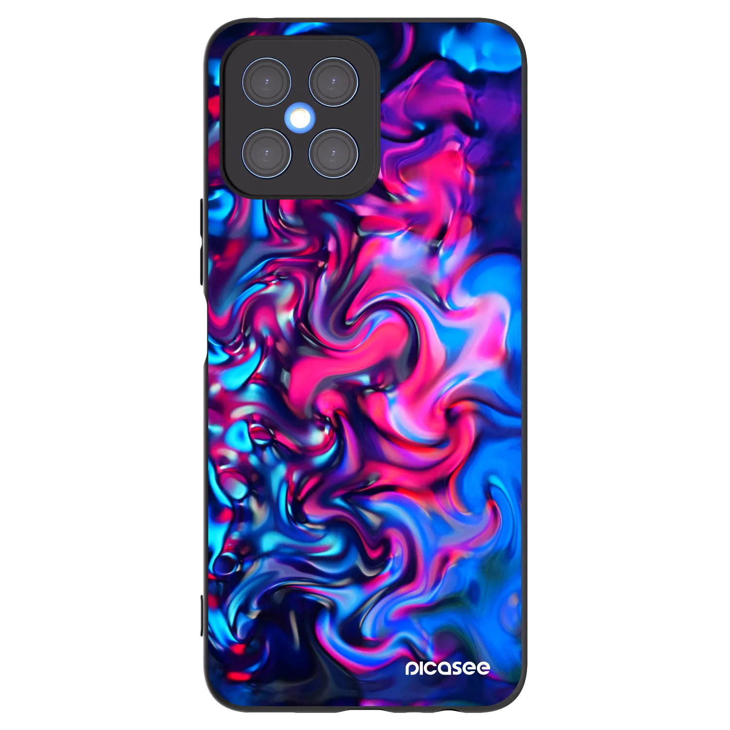Picasee Μαύρη θήκη σιλικόνης για Honor X8 4G - Redlight