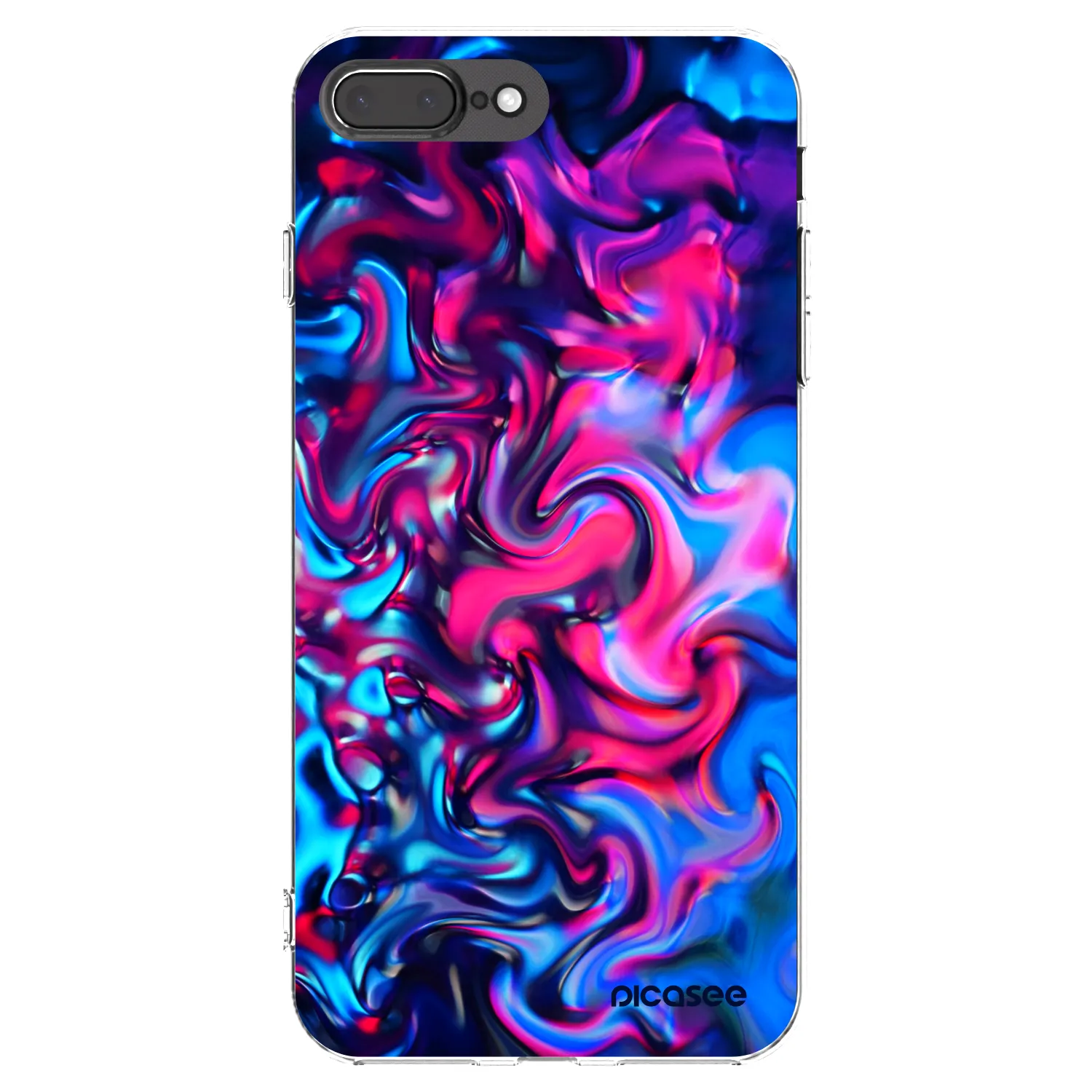 Picasee διαφανής θήκη σιλικόνης Apple iPhone 8 Plus - Redlight