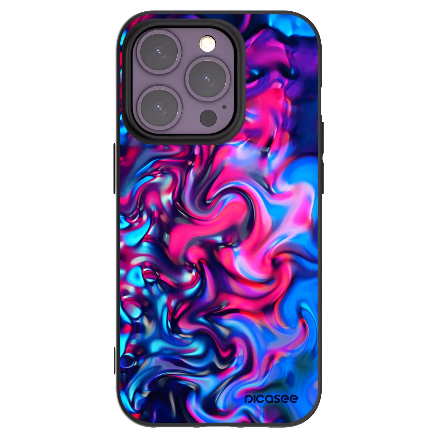 Picasee Μαύρη θήκη σιλικόνης για Apple iPhone 14 Pro - Redlight