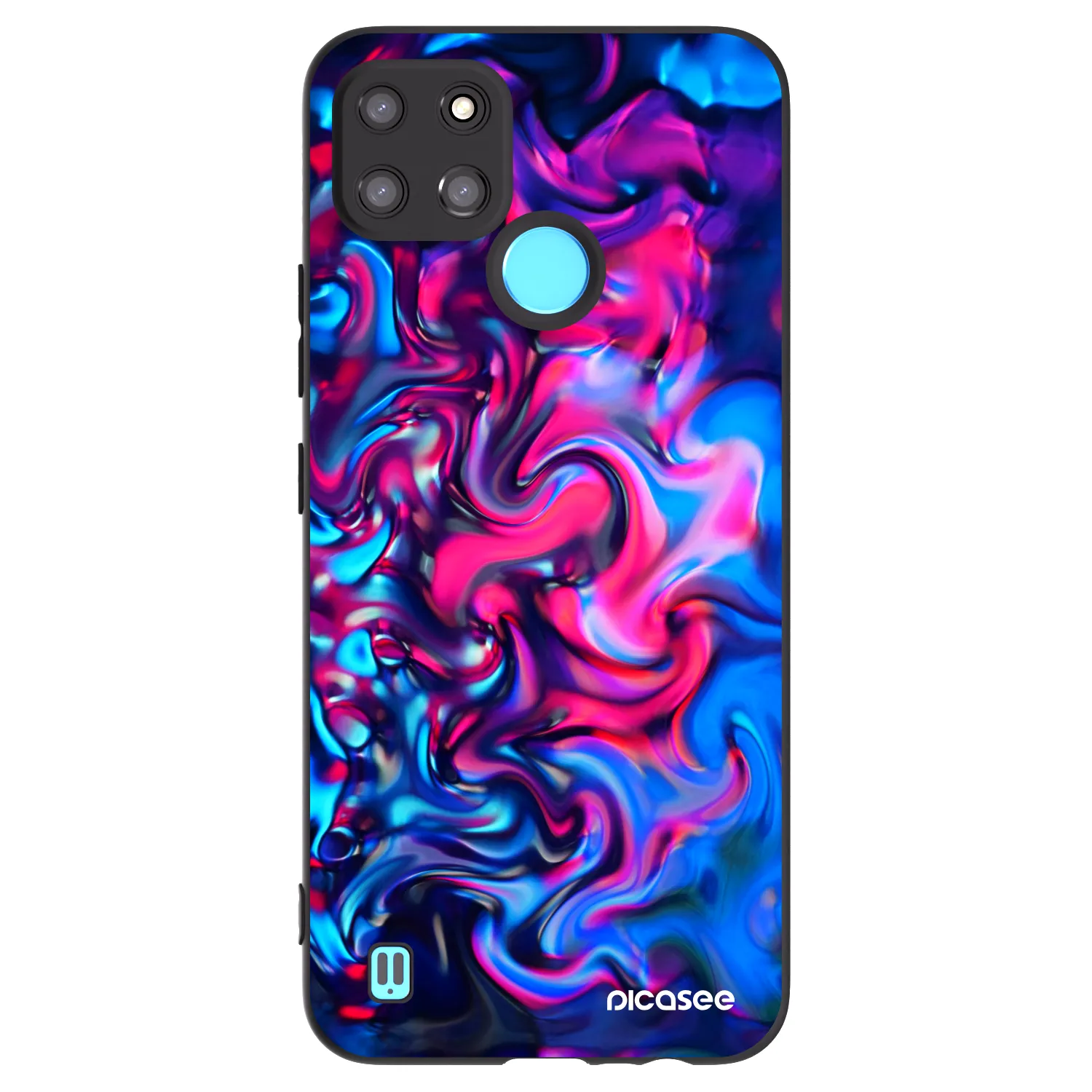 Picasee Μαύρη θήκη σιλικόνης για Realme C21Y - Redlight