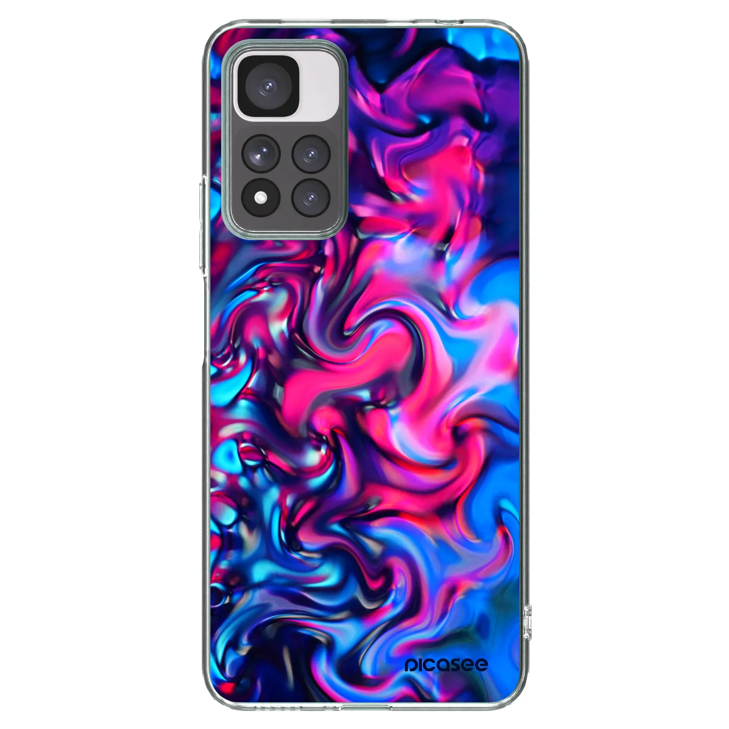 Picasee διαφανής θήκη σιλικόνης Xiaomi Redmi Note 11 Pro+ 5G - Redlight